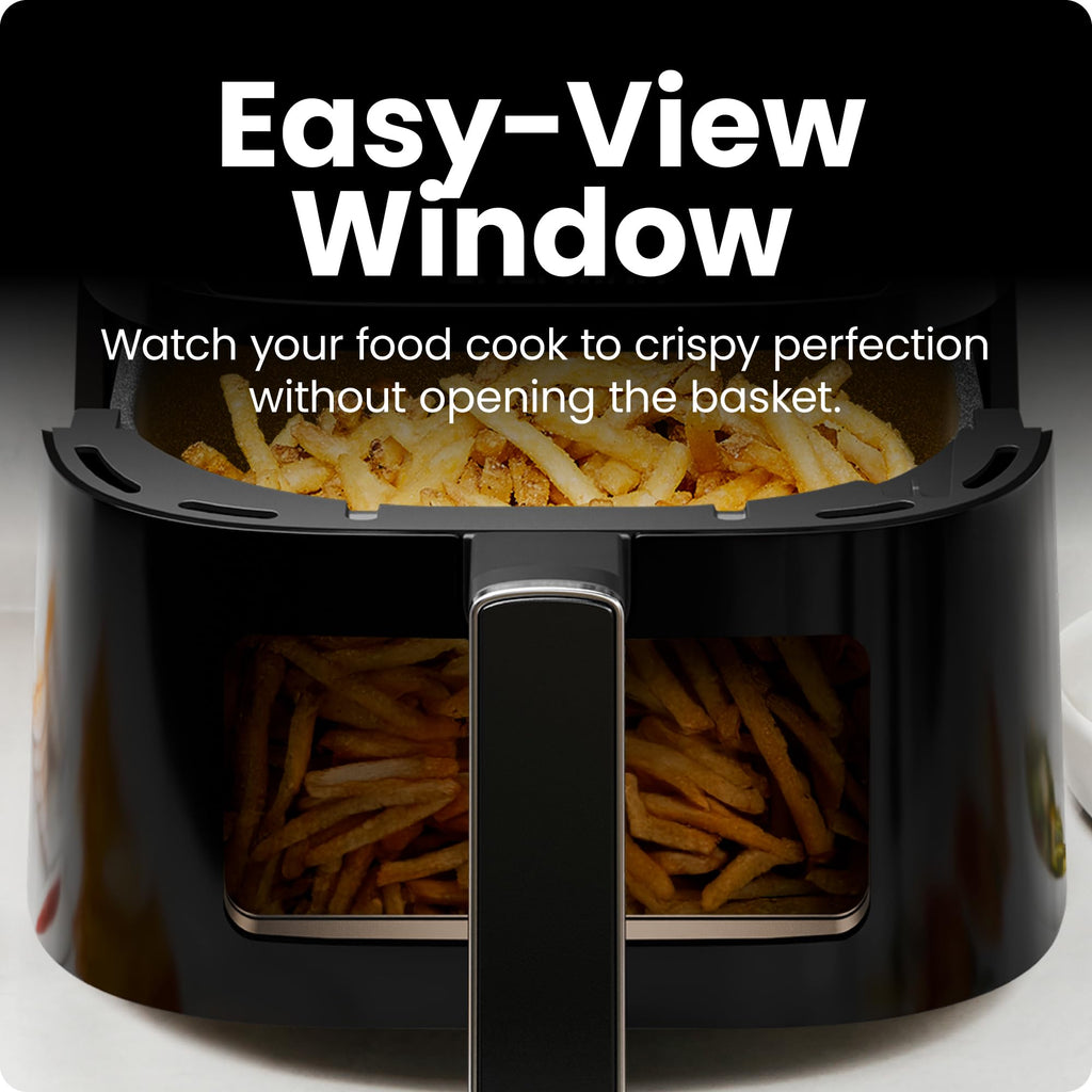 Chefman Air Fryer – 4 QT Compact Airfryer for Quick & Easy Meals in Minutes, Features Hi-Fry Technology for Extra Crisp, Touchscreen Controls with 4 Presets, Nonstick & Dishwasher Safe Basket - Black