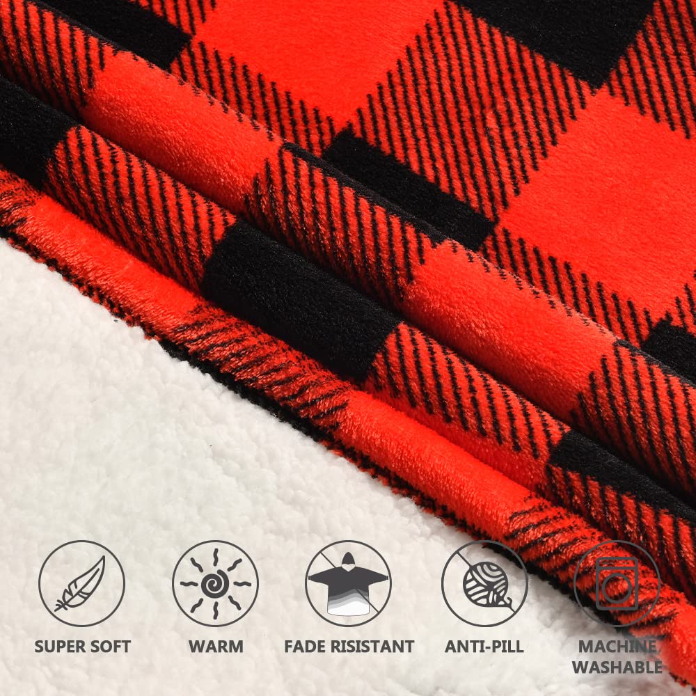 Krifey Wearable Blanket Hoodie, Oversized Sherpa Fleece Sweatshirt with Giant Pocket, Birthday Gifts for Women, Warm Christmas Gift for Mom, Wife, or Girlfriend