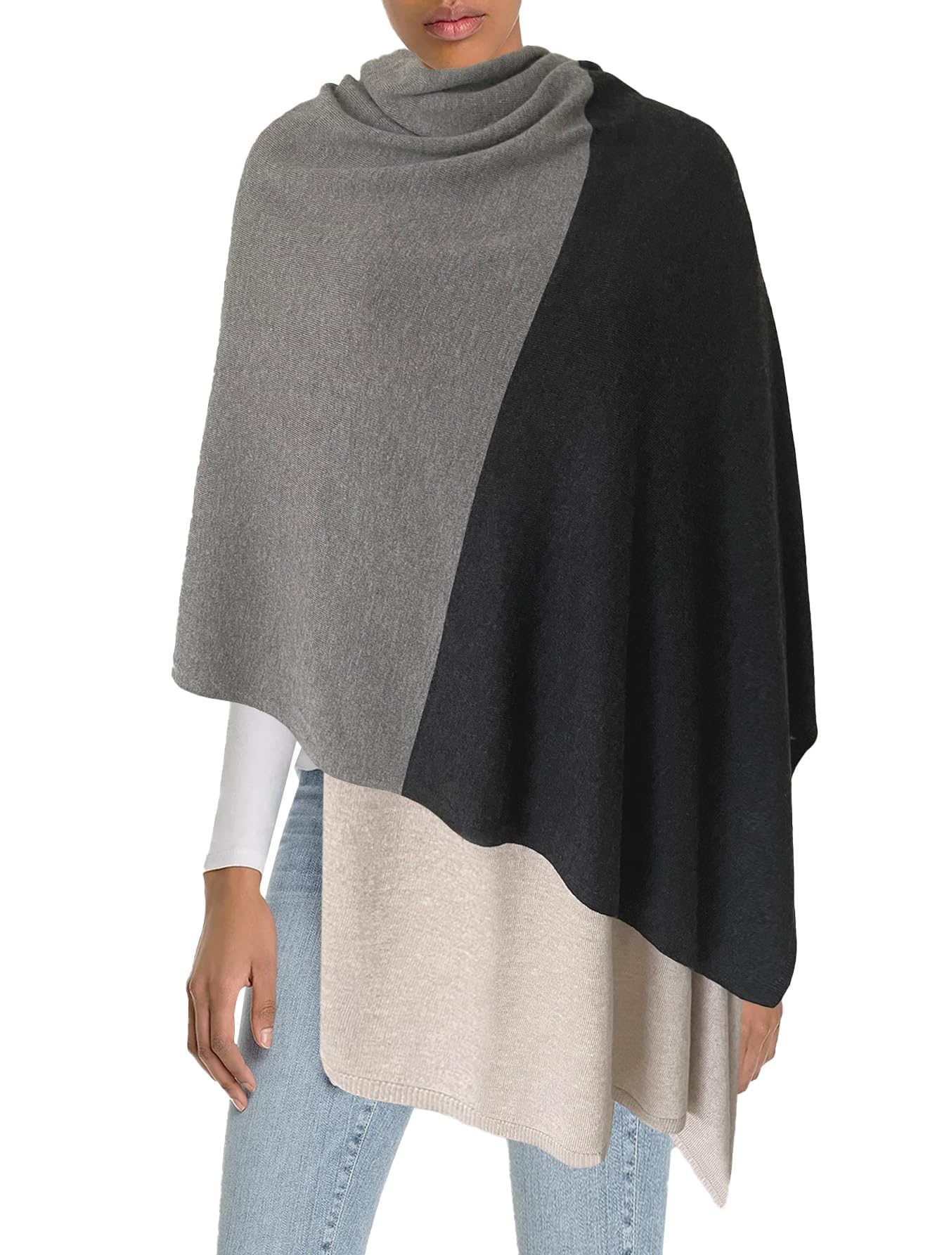 Moss Rose Women's Shawl Wrap Poncho Ruana Cape Open Front Cardigan Shawls for Fall Winter