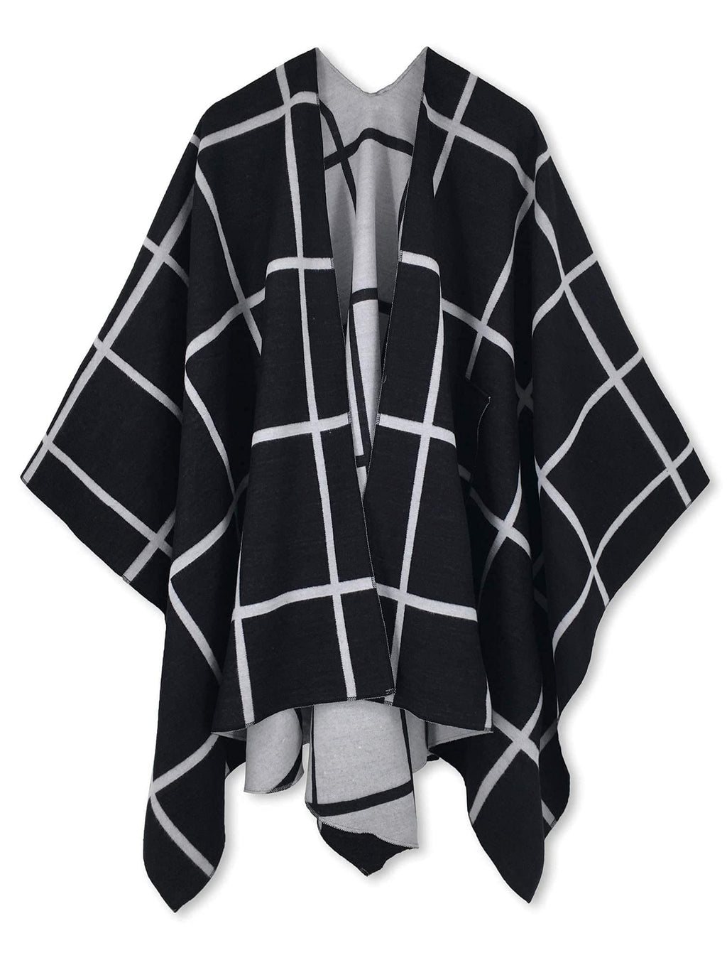 Moss Rose Women's Shawl Wrap Poncho Ruana Cape Open Front Cardigan Shawls for Fall Winter