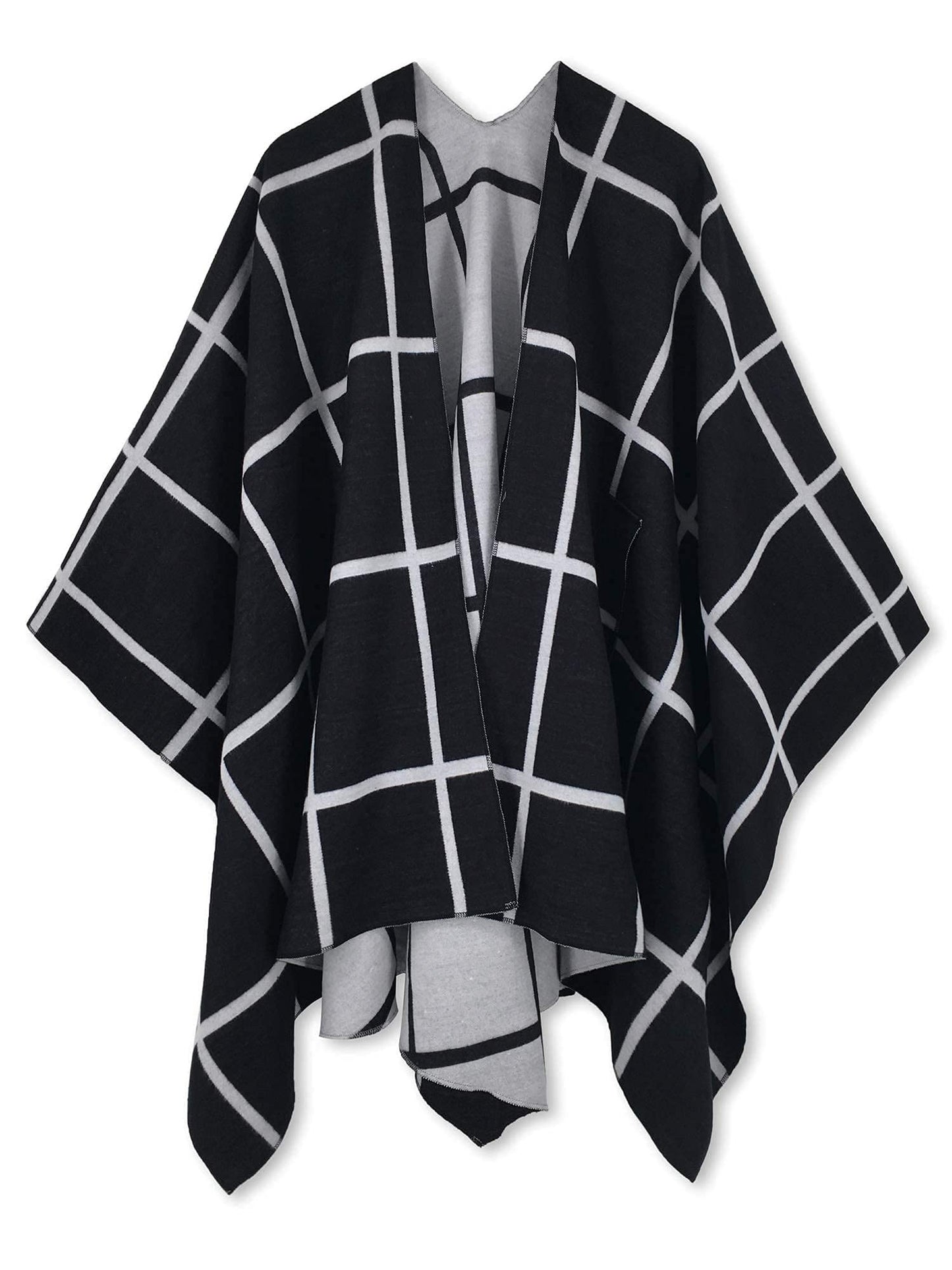 Moss Rose Women's Shawl Wrap Poncho Ruana Cape Open Front Cardigan Shawls for Fall Winter