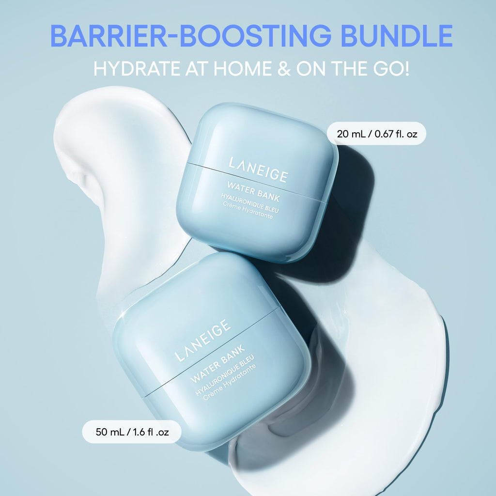 LANEIGE Water Bank Blue Hyaluronic Cream Moisturizer: Hydrating Korean Face Cream with Squalane & Ceramide for Skin Barrier Support, Dermatologist-Tested