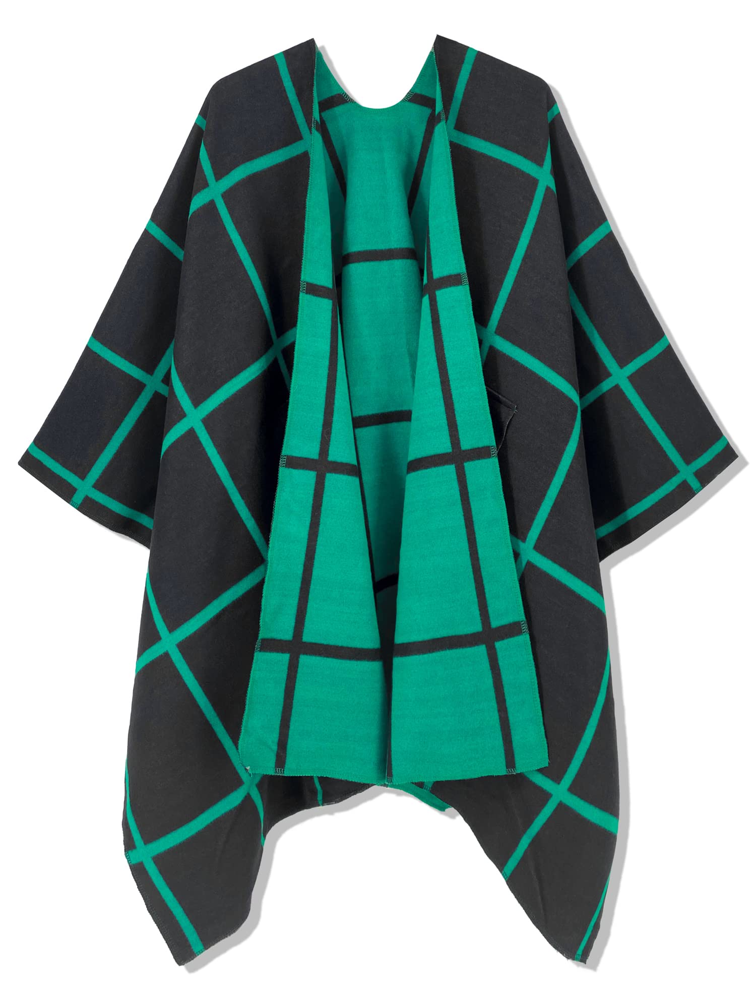 Moss Rose Women's Shawl Wrap Poncho Ruana Cape Open Front Cardigan Shawls for Fall Winter