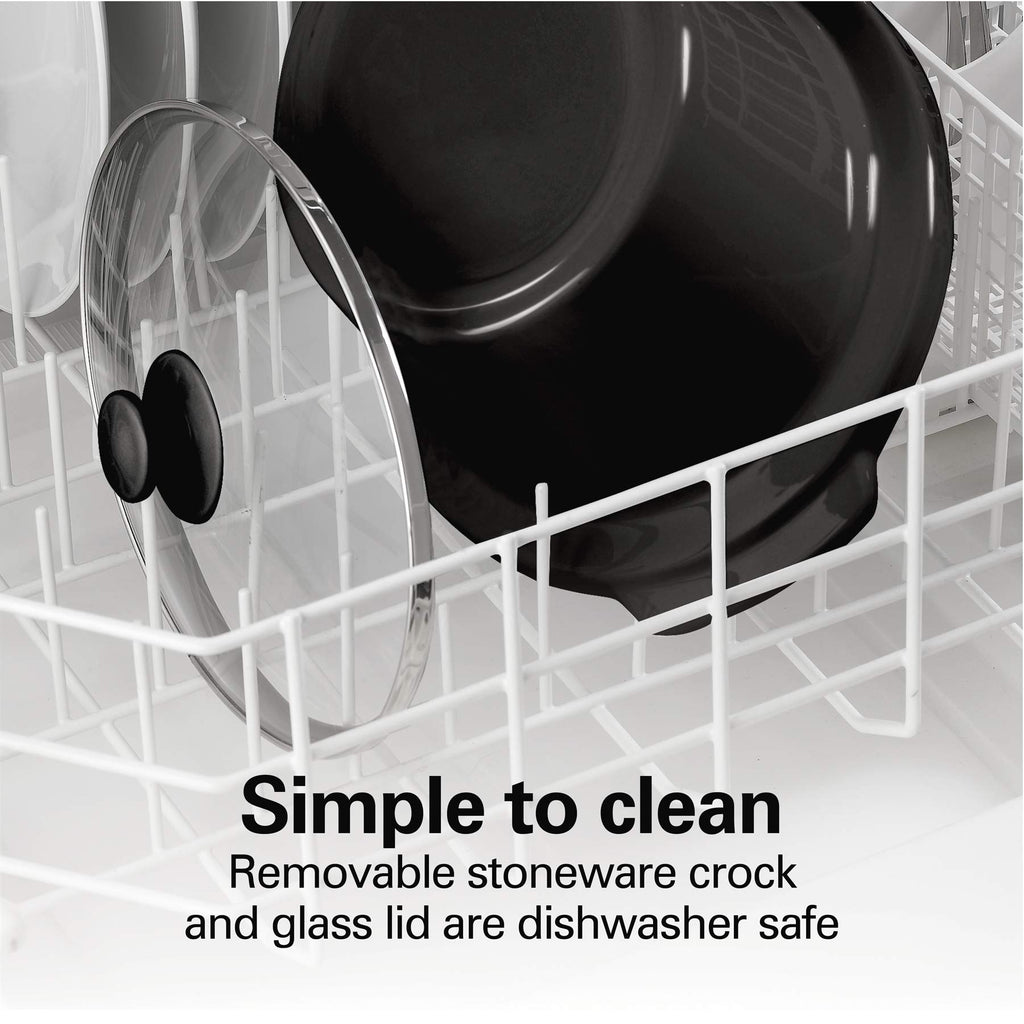 Hamilton Beach Slow Cooker, Extra Large 10 Quart, Stay or Go Portable With Lid Lock, Dishwasher Safe Crock, Black (33195)