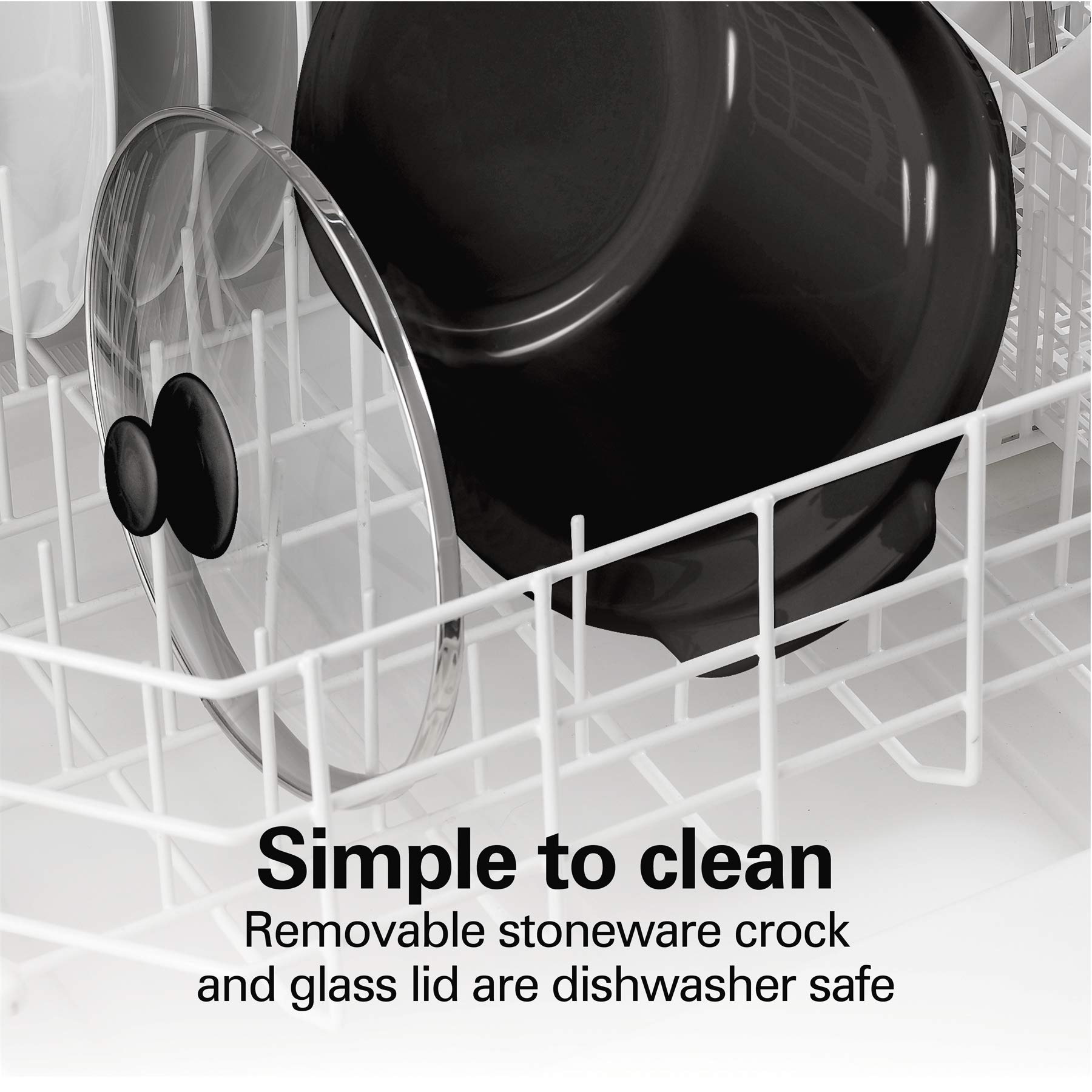 Hamilton Beach Slow Cooker, Extra Large 10 Quart, Stay or Go Portable With Lid Lock, Dishwasher Safe Crock, Black (33195)