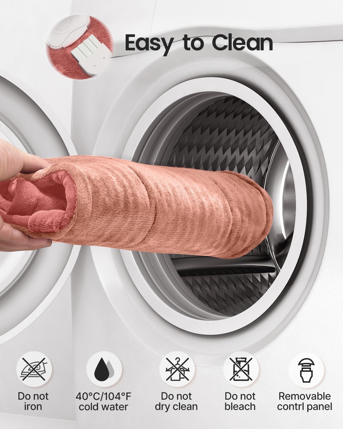 RENPHO Electric Heating Pad for Back, Birthday Christmas Gifts for Women Men Mom Dad Elderly, FSA Eligible Items Only List, Large Heat Pad for Neck Shoulders, 24"x33", ETL Certified, Gray