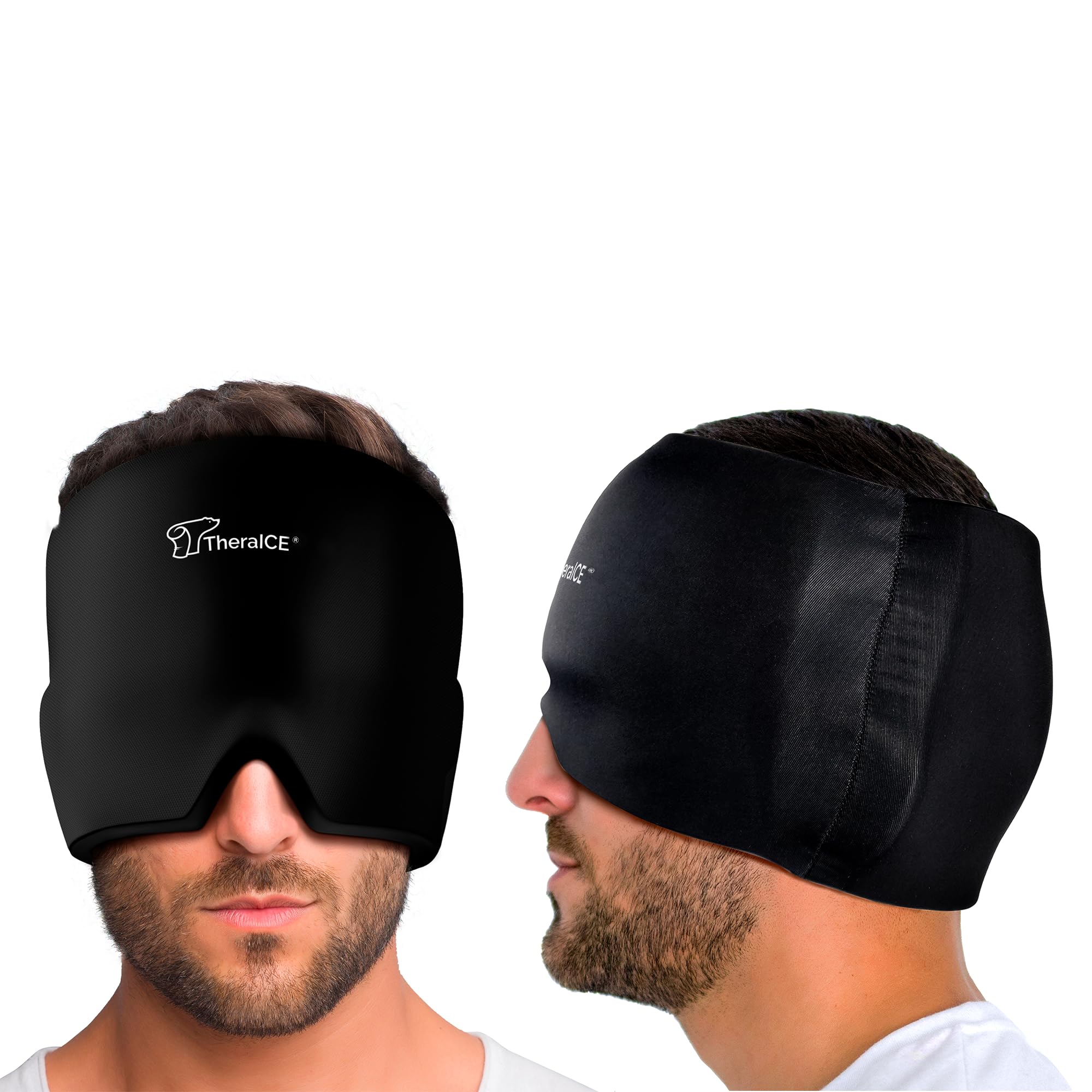 TheraICE Headache Relief Cap, Migraine Ice Pack Mask Products, Women Cooling Gel Hat, Face Cold Compress Head Wrap for Her Stress. Great Birthday Gift for Mom, Sister, Grandma, Girlfriend, & Teacher