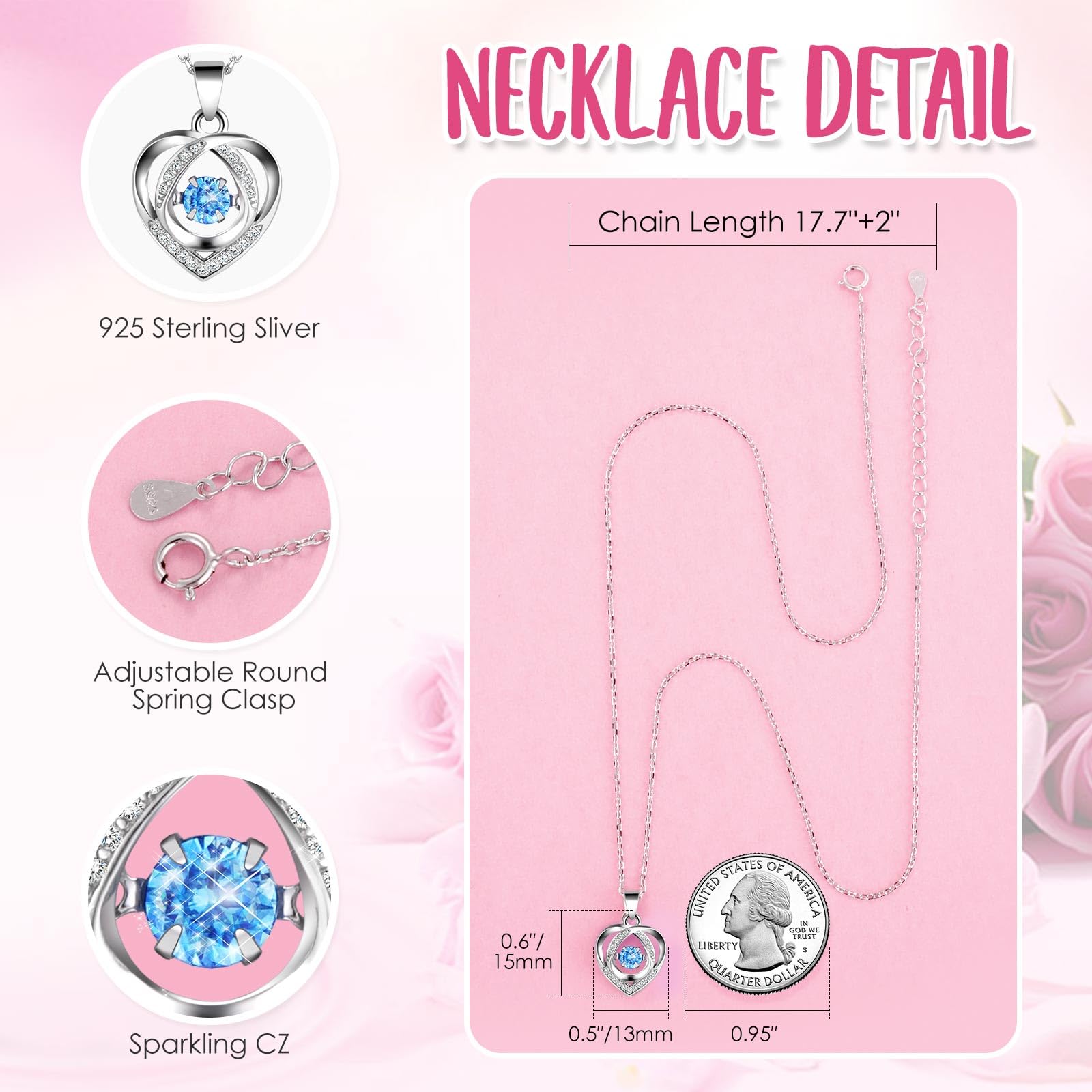 ADDWel Rose Gifts for Women Birthday Christmas - Preserved Real Roses Forever Red Flowers with I Love You in 100 Languages Necklace and Cute Moss Bear for Girlfriend Wife Mom Grandma