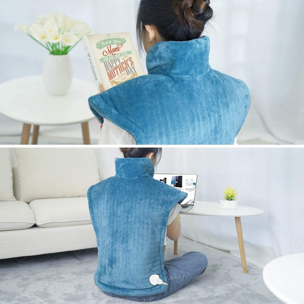 RENPHO Electric Heating Pad for Back, Birthday Christmas Gifts for Women Men Mom Dad Elderly, FSA Eligible Items Only List, Large Heat Pad for Neck Shoulders, 24"x33", ETL Certified, Gray