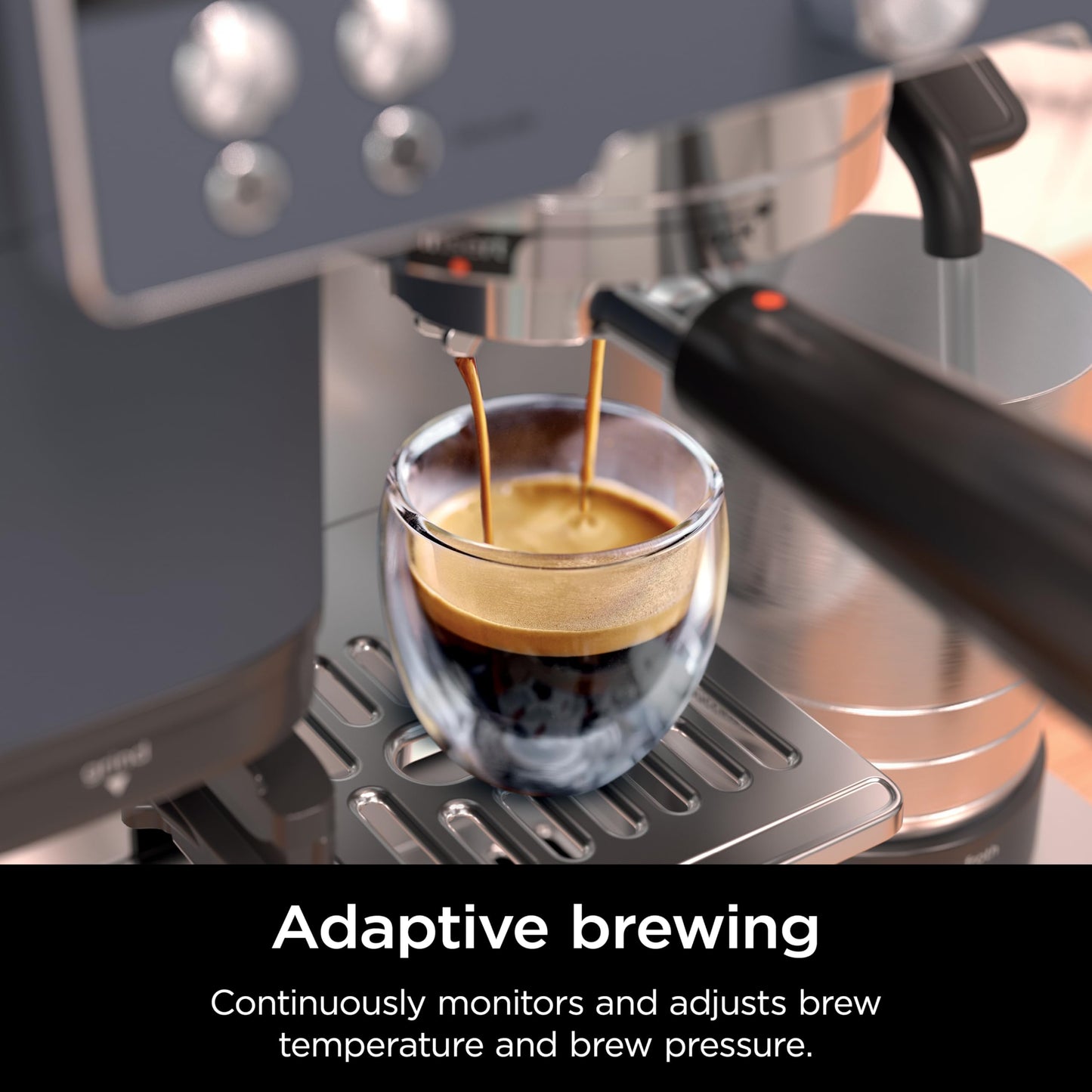 Ninja Luxe Café 3-in-1 Espresso, Drip Coffee and Cold Brew Machine | Intergrated Coffee Grinder, Milk Frother, Assisted Tamper & Built-In Espresso Accessory Storage | Stainless Steel | ES601