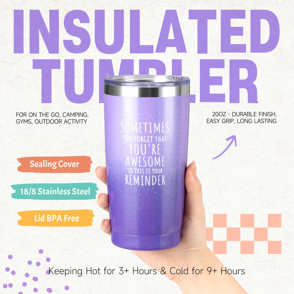 Gift Baskets for Women, 9pcs Unique Happy Birthday Gifts for Women, Best Mothers Day Christmas Gifts Get Well Soon Basket Appreciation Ideas Box w/Tumbler Her Mom Sister Friend Friendship Teacher