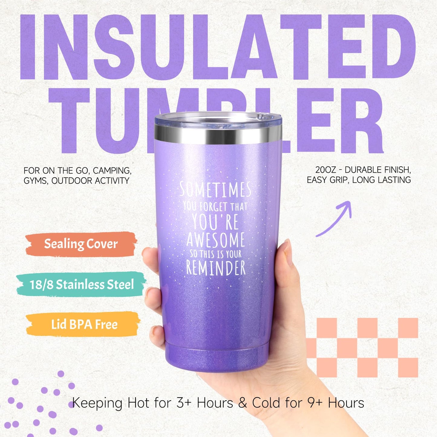 Gift Baskets for Women, 9pcs Unique Happy Birthday Gifts for Women, Best Mothers Day Christmas Gifts Get Well Soon Basket Appreciation Ideas Box w/Tumbler Her Mom Sister Friend Friendship Teacher