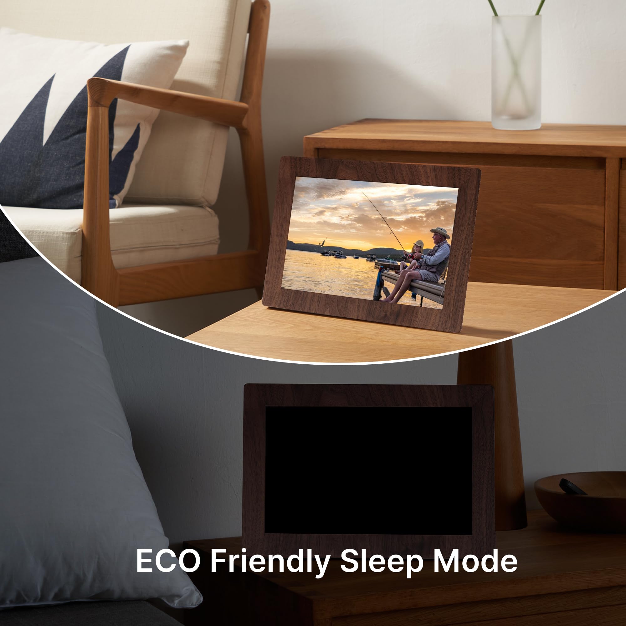 Digital Picture Frame, 10.1'' Frameo Digital Frame Wifi, 32GB Memory, 1280*800 HD Touch Screen Digital Photo Frame, Wall Mountable, Auto-Rotate, Share Instantly, Wedding, Birthday Gifts for Women, Mom