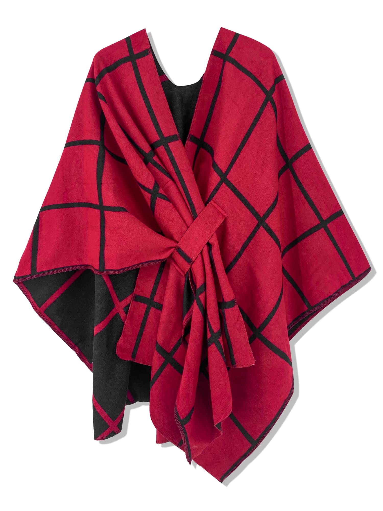 Moss Rose Women's Shawl Wrap Poncho Ruana Cape Open Front Cardigan Shawls for Fall Winter