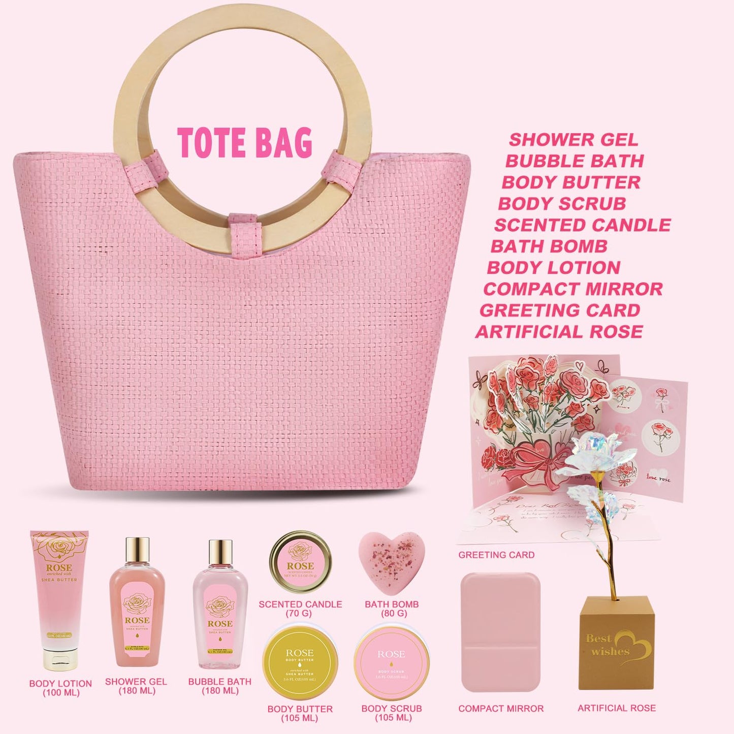 spa luxetique Gift Baskets for Women, Spa Gifts for Women - 10pcs Lavender Sets with Body Lotion, Bubble Bath, Relaxing Bath Sets, Birthday Christmas Gifts for Her