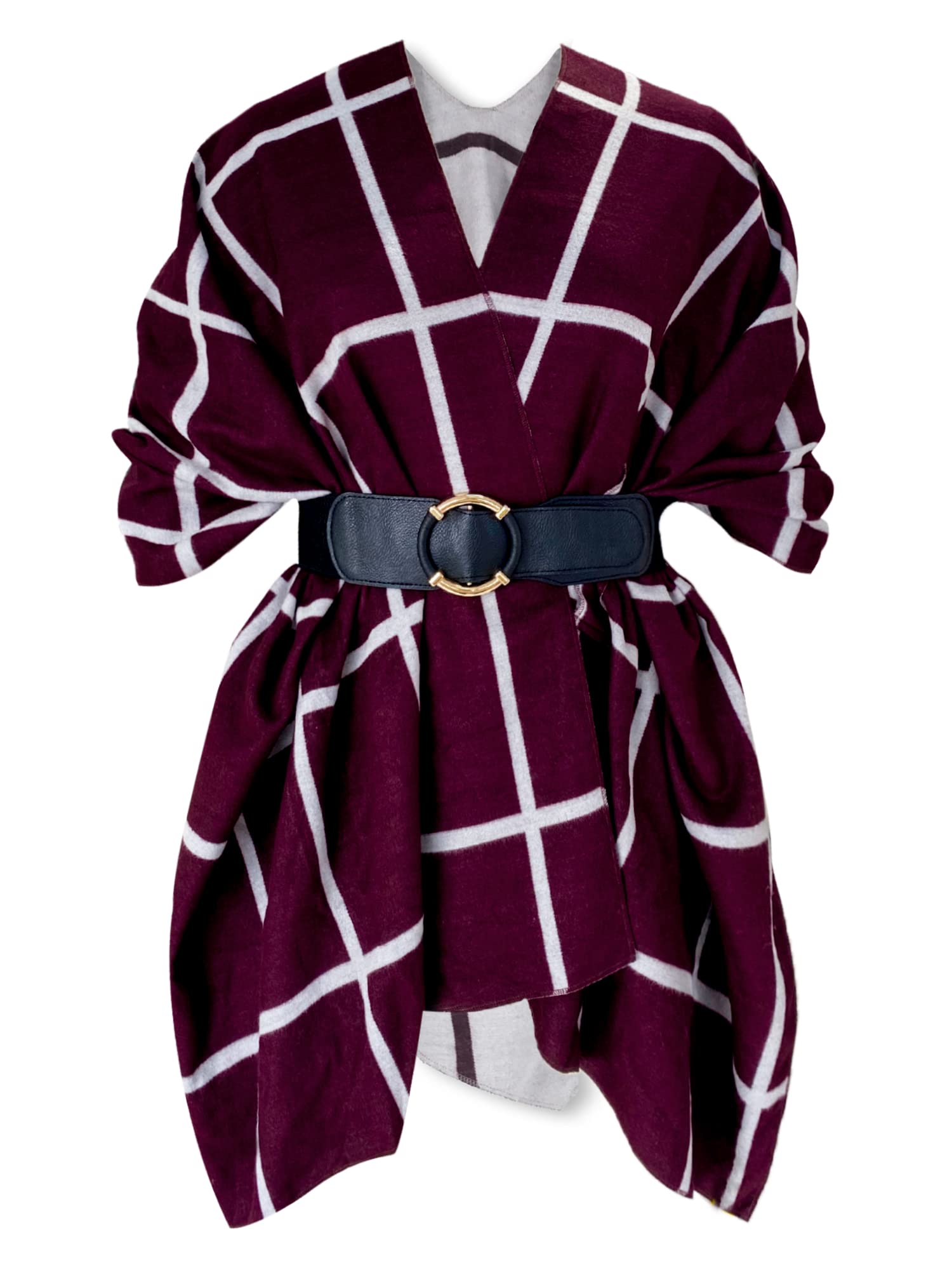 Moss Rose Women's Shawl Wrap Poncho Ruana Cape Open Front Cardigan Shawls for Fall Winter