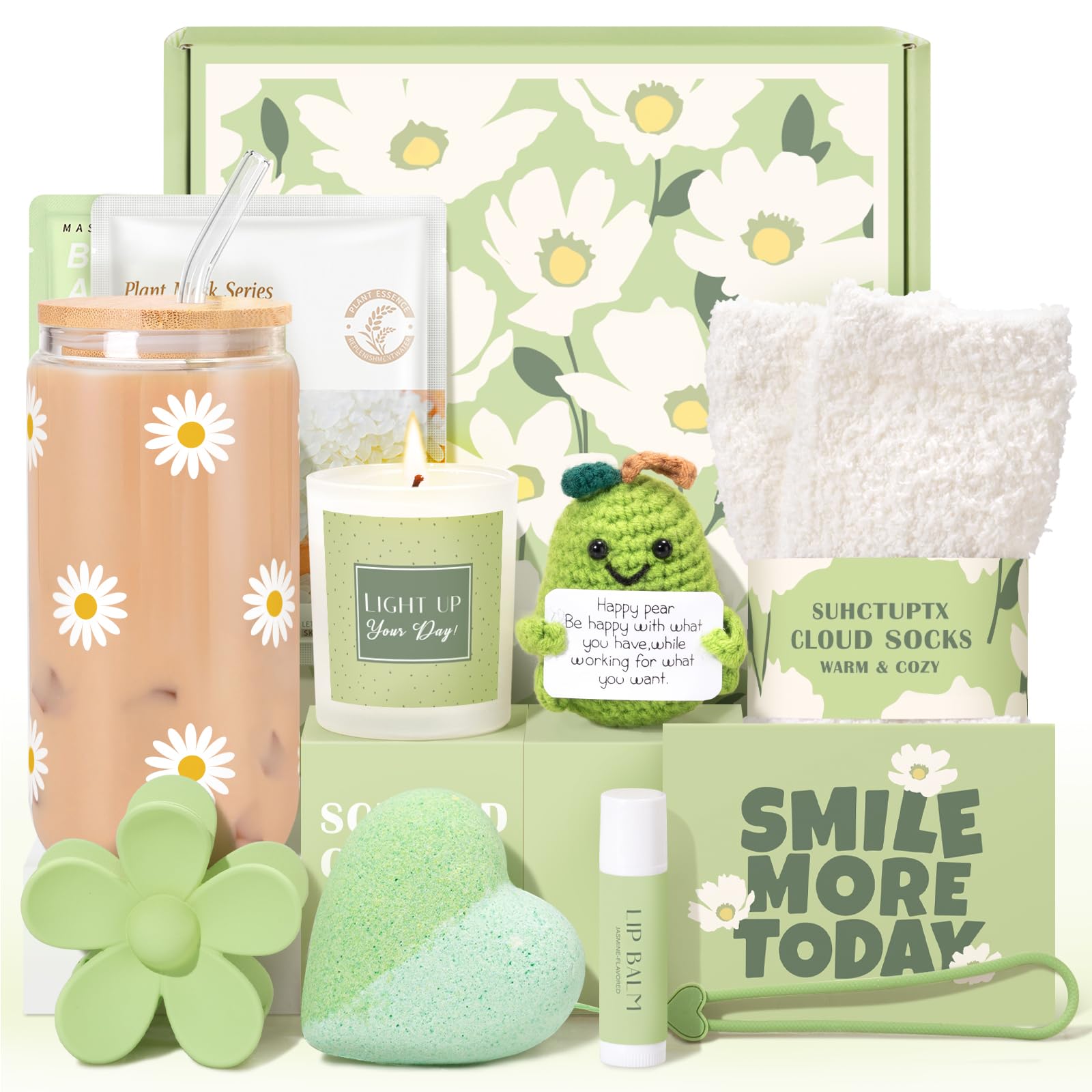 Gift Baskets for Women, 9pcs Unique Happy Birthday Gifts for Women, Best Mothers Day Christmas Gifts Get Well Soon Basket Appreciation Ideas Box w/Tumbler Her Mom Sister Friend Friendship Teacher