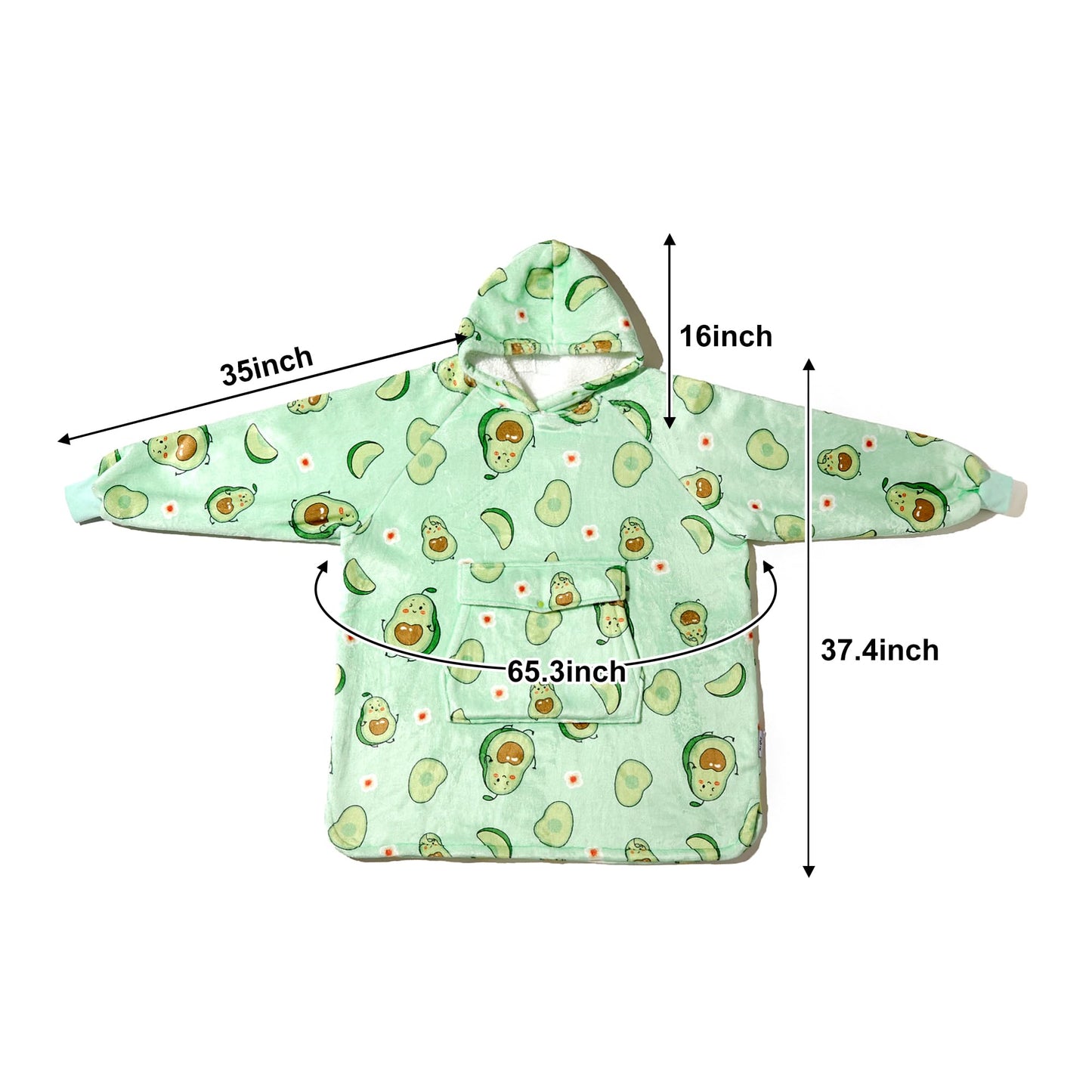 Krifey Wearable Blanket Hoodie, Oversized Sherpa Fleece Sweatshirt with Giant Pocket, Birthday Gifts for Women, Warm Christmas Gift for Mom, Wife, or Girlfriend