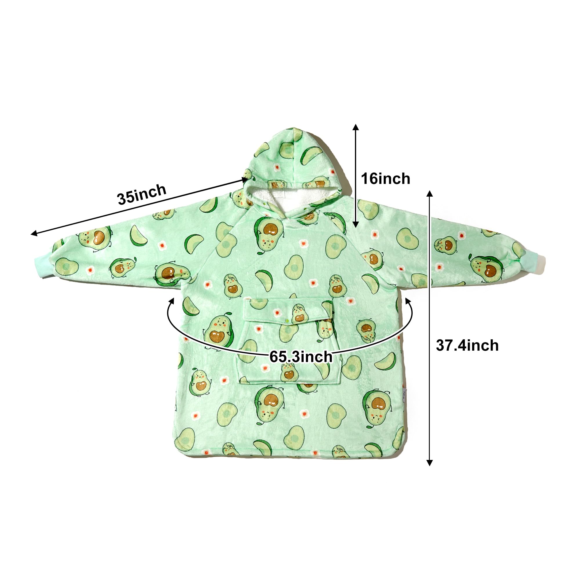 Krifey Wearable Blanket Hoodie, Oversized Sherpa Fleece Sweatshirt with Giant Pocket, Birthday Gifts for Women, Warm Christmas Gift for Mom, Wife, or Girlfriend