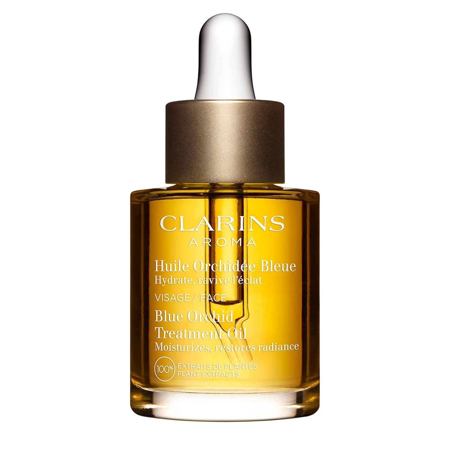 Clarins Blue Orchid Face Oil Treatment | Skin is Immediately Hydrated*, Revitalized and Toned | Restores Radiance | Visibly Minimizes Fine Lines | 100% Natural Plant Extracts | Dry Skin Type