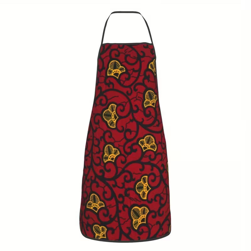 African Ankara Unisex Adjustable Bib Apron for Adults 9