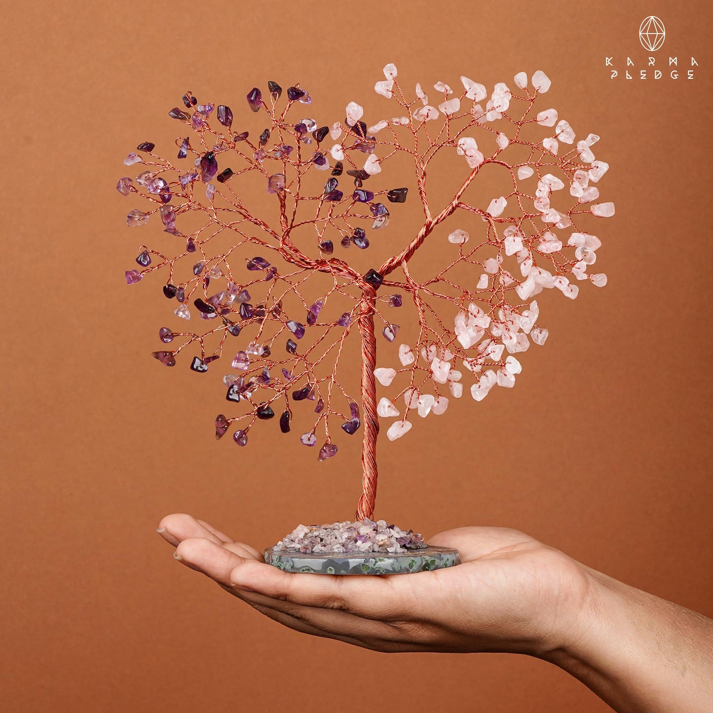 Crystal Tree of Life 7 Chakra Healing Crystals Trees for Home Decor, Office Desk Decor, Boho Decor, Handmade Bonsai Trees for Positive Energy, Money, Good Luck Birthday Gifts for Women, Mom