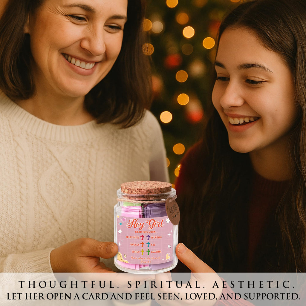 Read This When Bible Verses Jar for Daily Encouragement – Christian, Birthday & Christmas Gifts for Women; Great Gift for Mom, White Elephant Gift & Stocking Stuffer for Women