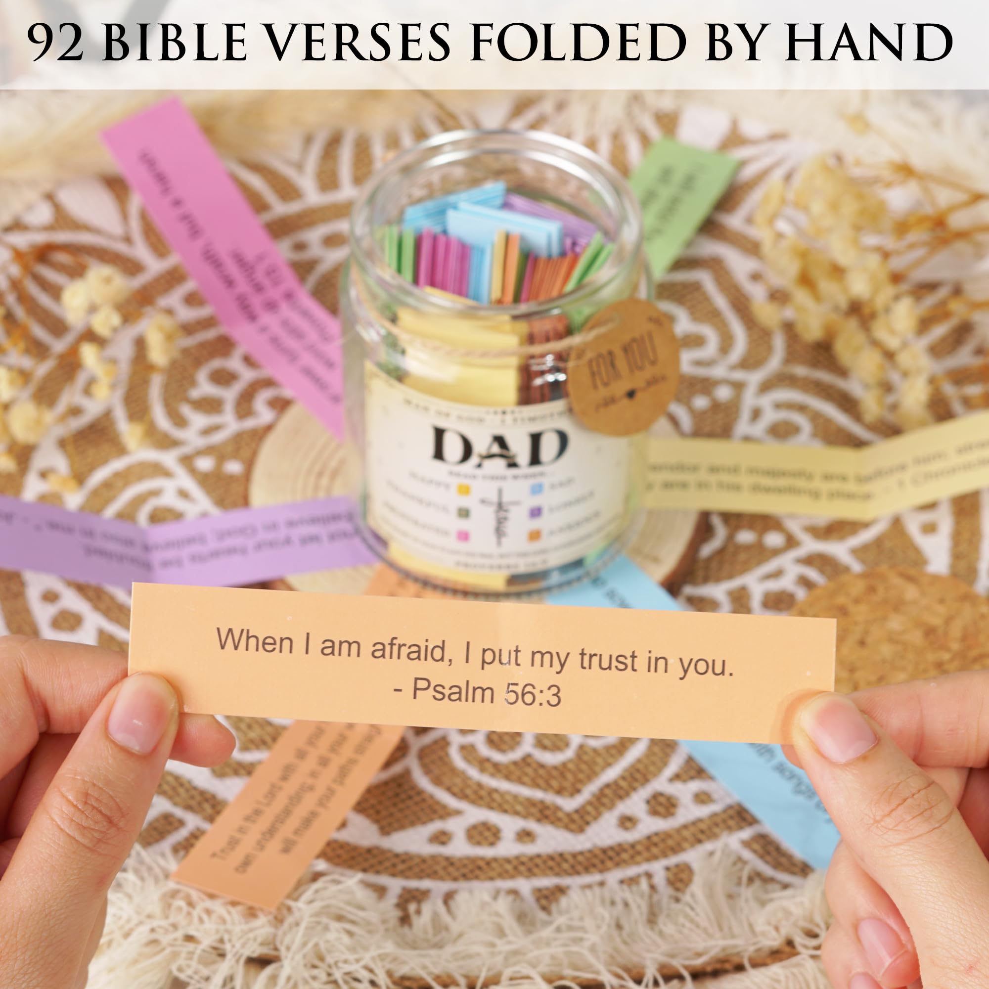Read This When Bible Verses Jar for Daily Encouragement – Christian, Birthday & Christmas Gifts for Women; Great Gift for Mom, White Elephant Gift & Stocking Stuffer for Women