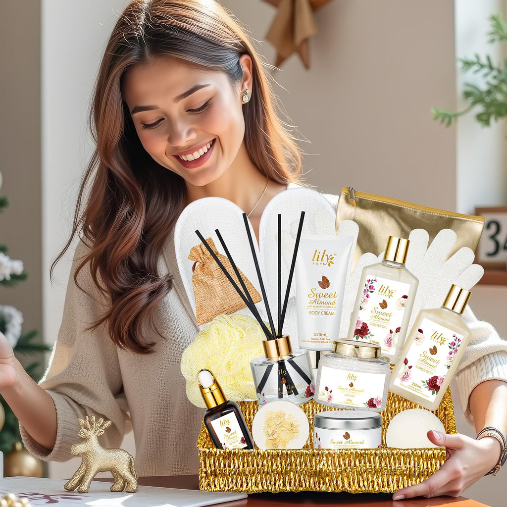 Christmas Gift Basket Set for Women - Ultimate 15-Piece Bath & Body Gift Set, Spa Gift Basket, Bath Collection | Birthday Gift, Mothers Day Gifts for Mom, Perfect Present for Her & Mom All Occasions