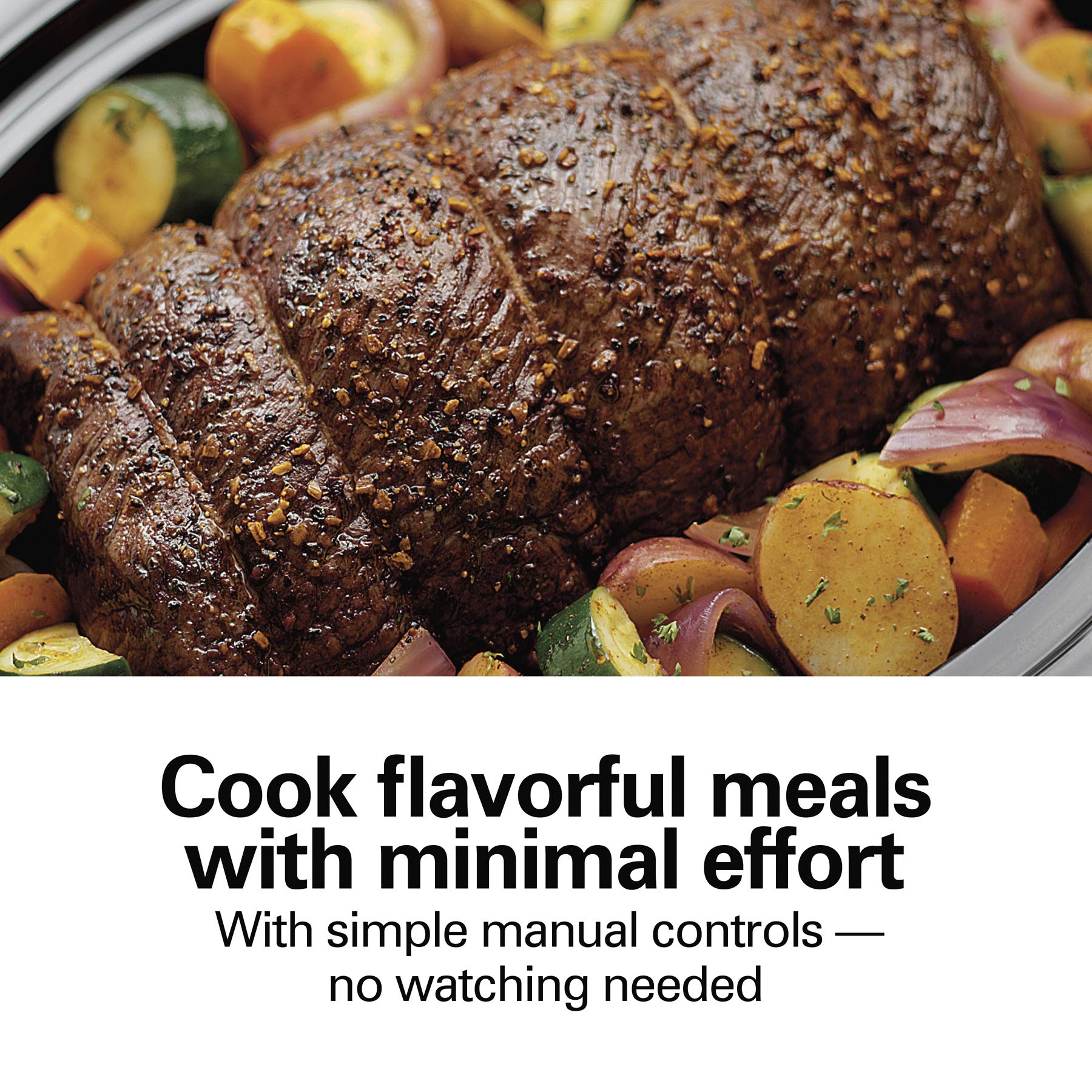 Hamilton Beach Slow Cooker, Extra Large 10 Quart, Stay or Go Portable With Lid Lock, Dishwasher Safe Crock, Black (33195)