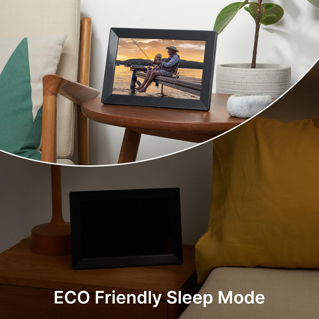 Digital Picture Frame, 10.1'' Frameo Digital Frame Wifi, 32GB Memory, 1280*800 HD Touch Screen Digital Photo Frame, Wall Mountable, Auto-Rotate, Share Instantly, Wedding, Birthday Gifts for Women, Mom