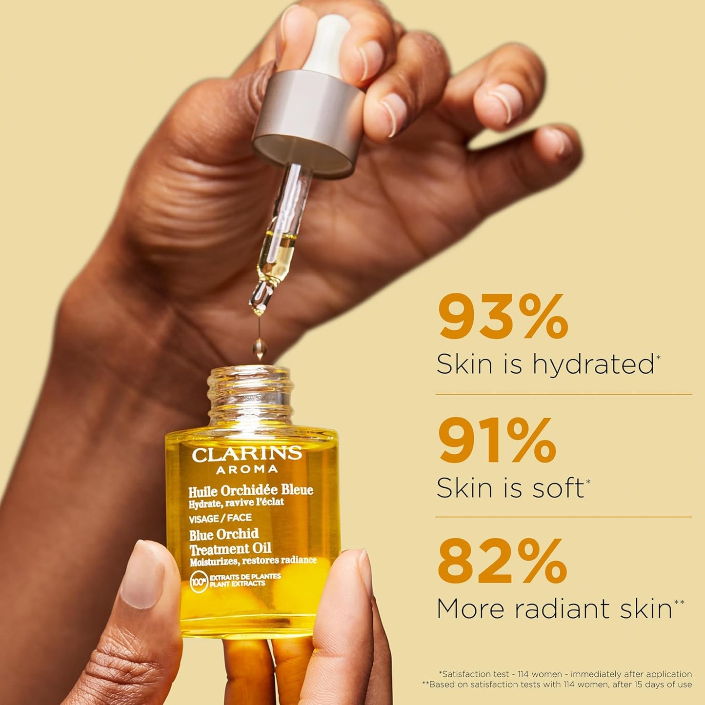 Clarins Blue Orchid Face Oil Treatment | Skin is Immediately Hydrated*, Revitalized and Toned | Restores Radiance | Visibly Minimizes Fine Lines | 100% Natural Plant Extracts | Dry Skin Type