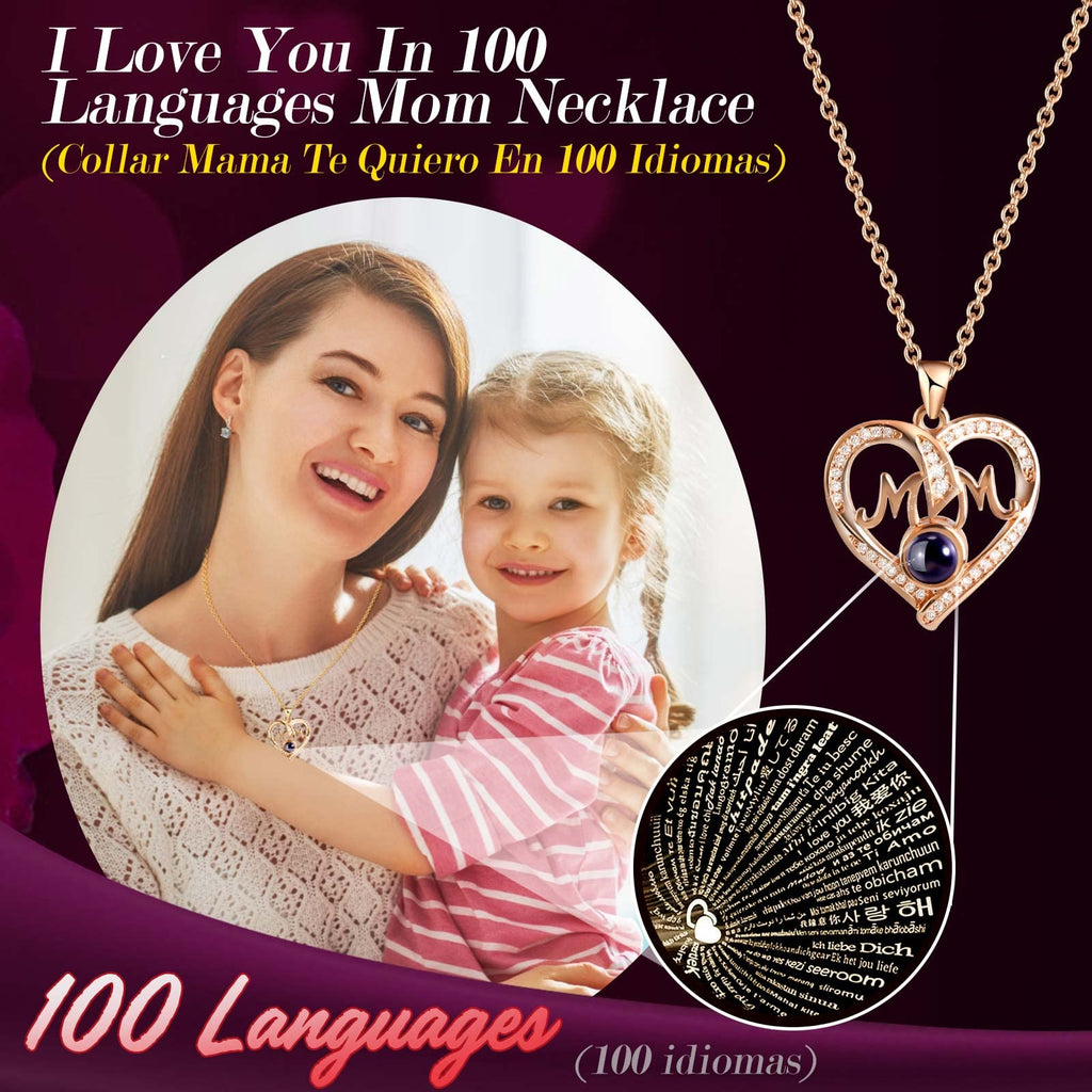 ADDWel Rose Gifts for Women Birthday Christmas - Preserved Real Roses Forever Red Flowers with I Love You in 100 Languages Necklace and Cute Moss Bear for Girlfriend Wife Mom Grandma