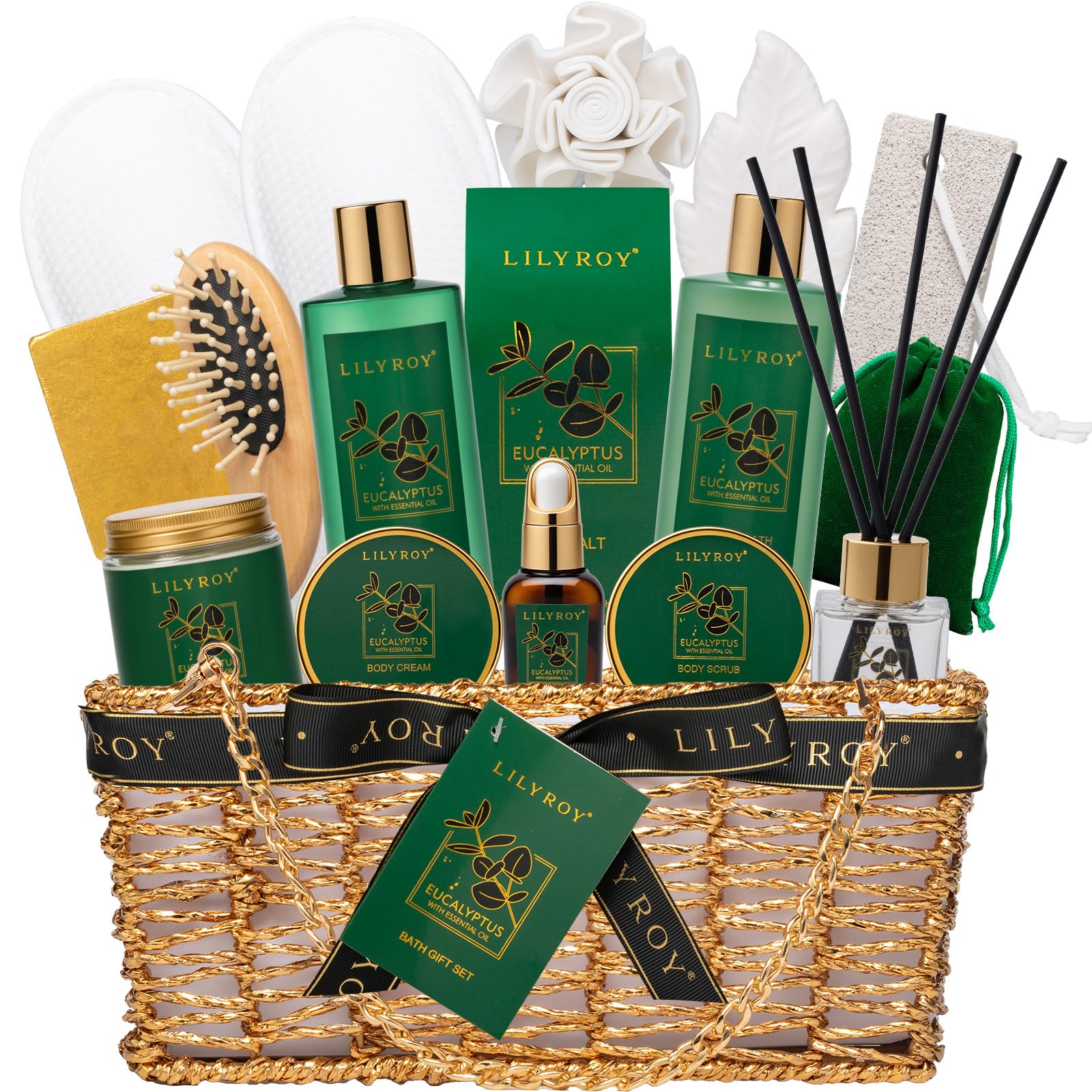 Christmas Gift Basket Set for Women - Ultimate 15-Piece Bath & Body Gift Set, Spa Gift Basket, Bath Collection | Birthday Gift, Mothers Day Gifts for Mom, Perfect Present for Her & Mom All Occasions