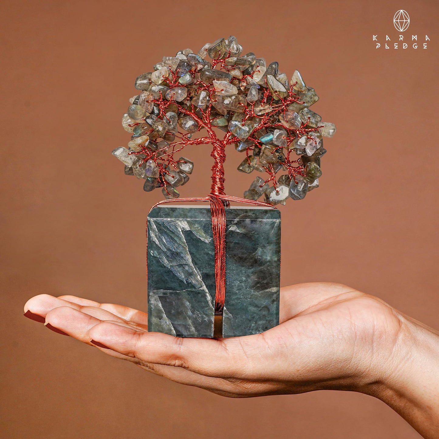 Crystal Tree of Life 7 Chakra Healing Crystals Trees for Home Decor, Office Desk Decor, Boho Decor, Handmade Bonsai Trees for Positive Energy, Money, Good Luck Birthday Gifts for Women, Mom