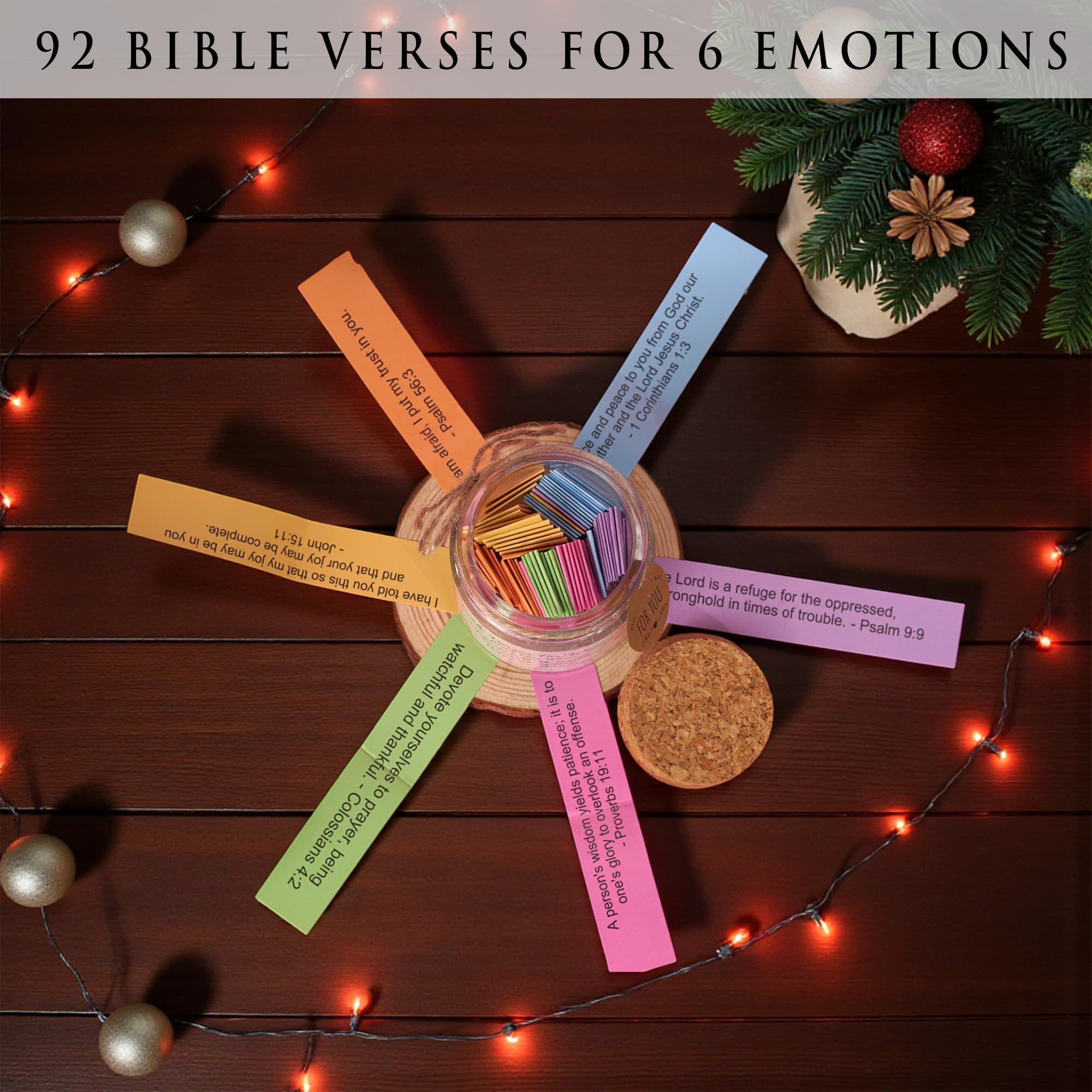 Read This When Bible Verses Jar for Daily Encouragement – Christian, Birthday & Christmas Gifts for Women; Great Gift for Mom, White Elephant Gift & Stocking Stuffer for Women