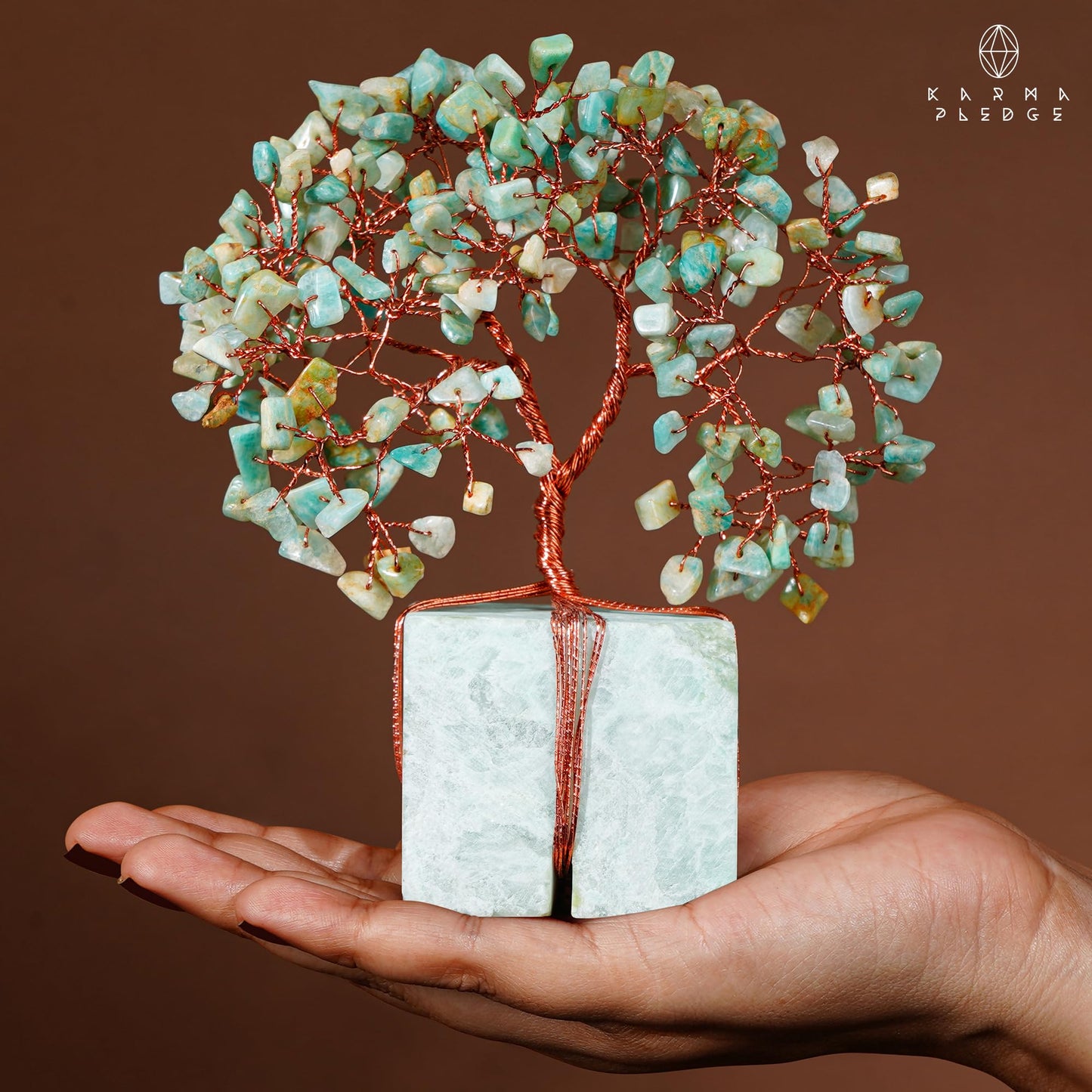 Crystal Tree of Life 7 Chakra Healing Crystals Trees for Home Decor, Office Desk Decor, Boho Decor, Handmade Bonsai Trees for Positive Energy, Money, Good Luck Birthday Gifts for Women, Mom