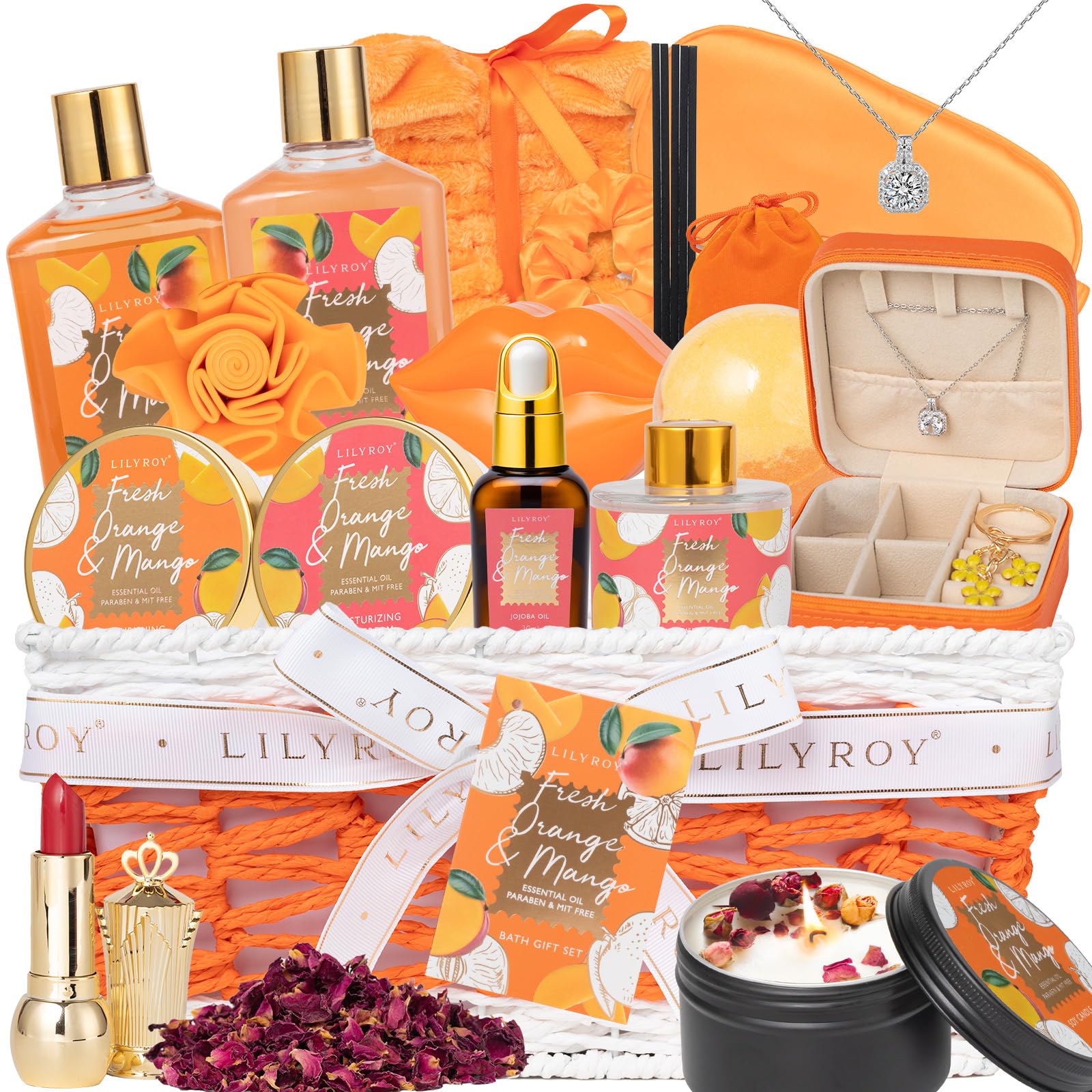 Christmas Gift Basket Set for Women - Ultimate 15-Piece Bath & Body Gift Set, Spa Gift Basket, Bath Collection | Birthday Gift, Mothers Day Gifts for Mom, Perfect Present for Her & Mom All Occasions