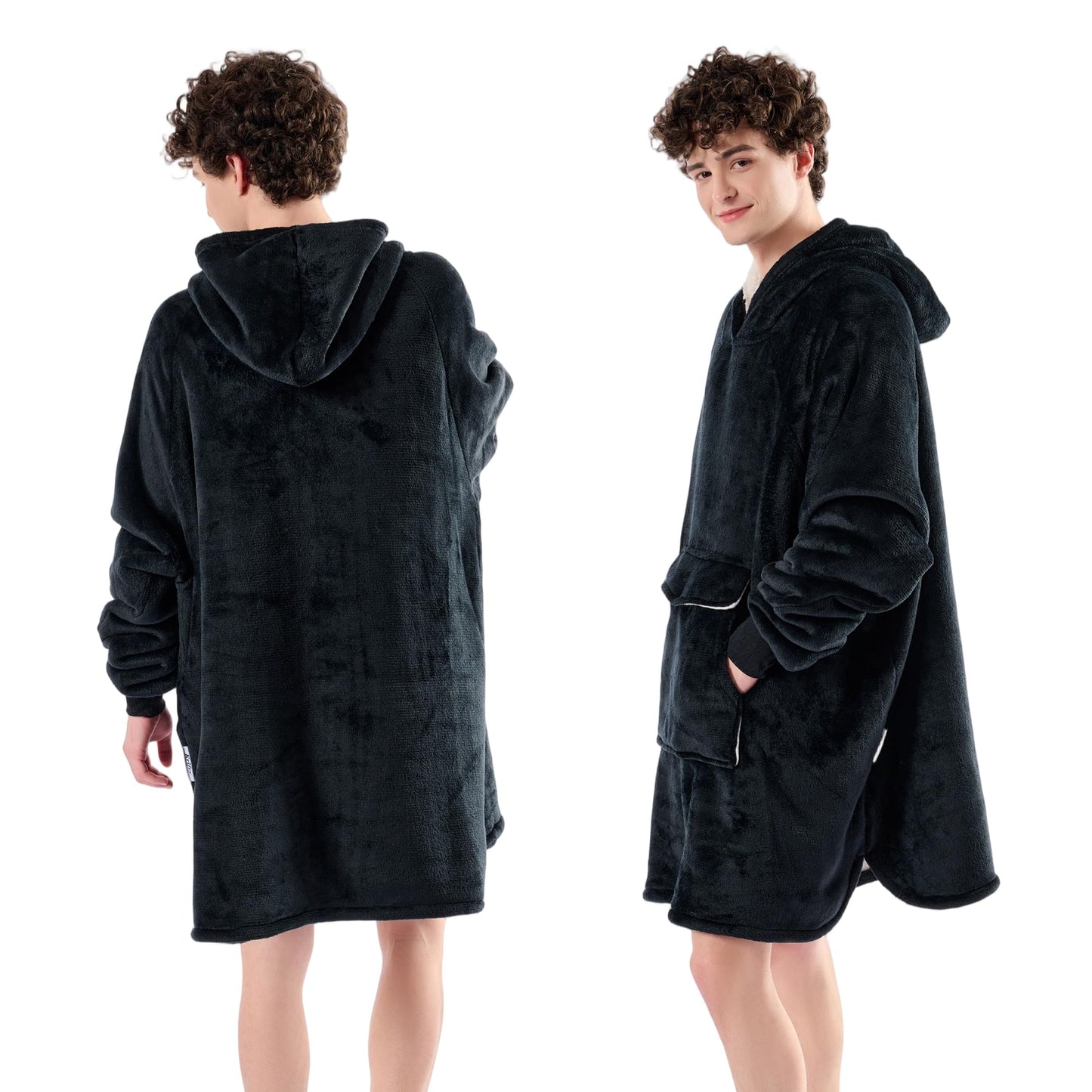 Krifey Wearable Blanket Hoodie, Oversized Sherpa Fleece Sweatshirt with Giant Pocket, Birthday Gifts for Women, Warm Christmas Gift for Mom, Wife, or Girlfriend