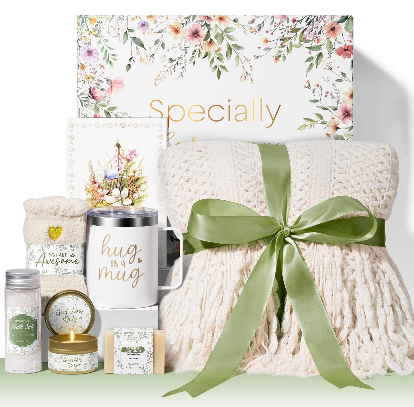 Self Care Gifts for Women Get Well Soon Gifts, Birthday Gifts for Women Care Package, Sympathy Gift Baskets Spa Gifts Set, Thinking of You Inspirational Christmas Gifts for Mom Her Friend Sister Wife
