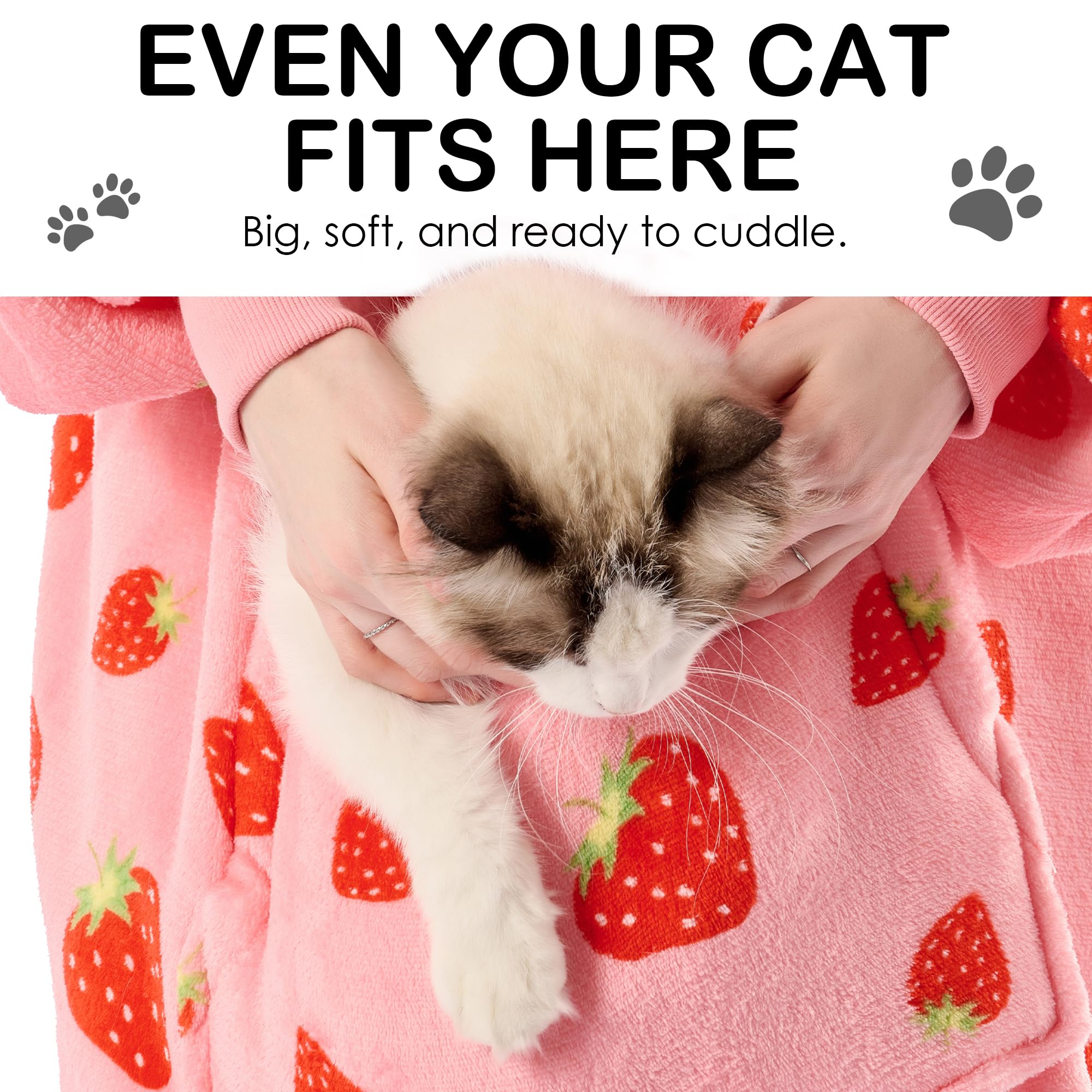 Krifey Wearable Blanket Hoodie, Oversized Sherpa Fleece Sweatshirt with Giant Pocket, Birthday Gifts for Women, Warm Christmas Gift for Mom, Wife, or Girlfriend