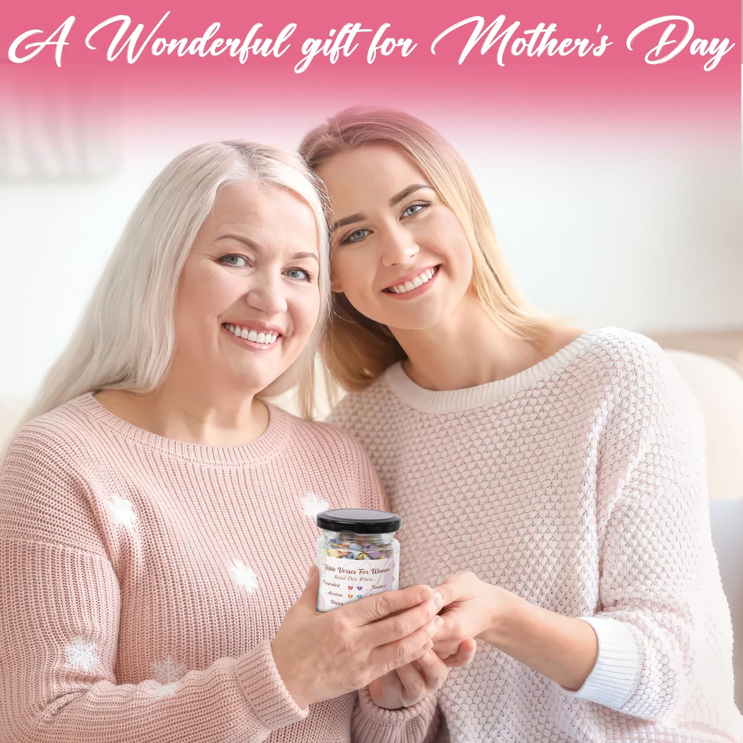 Read This When Bible Verses Jar for Daily Encouragement – Christian, Birthday & Christmas Gifts for Women; Great Gift for Mom, White Elephant Gift & Stocking Stuffer for Women