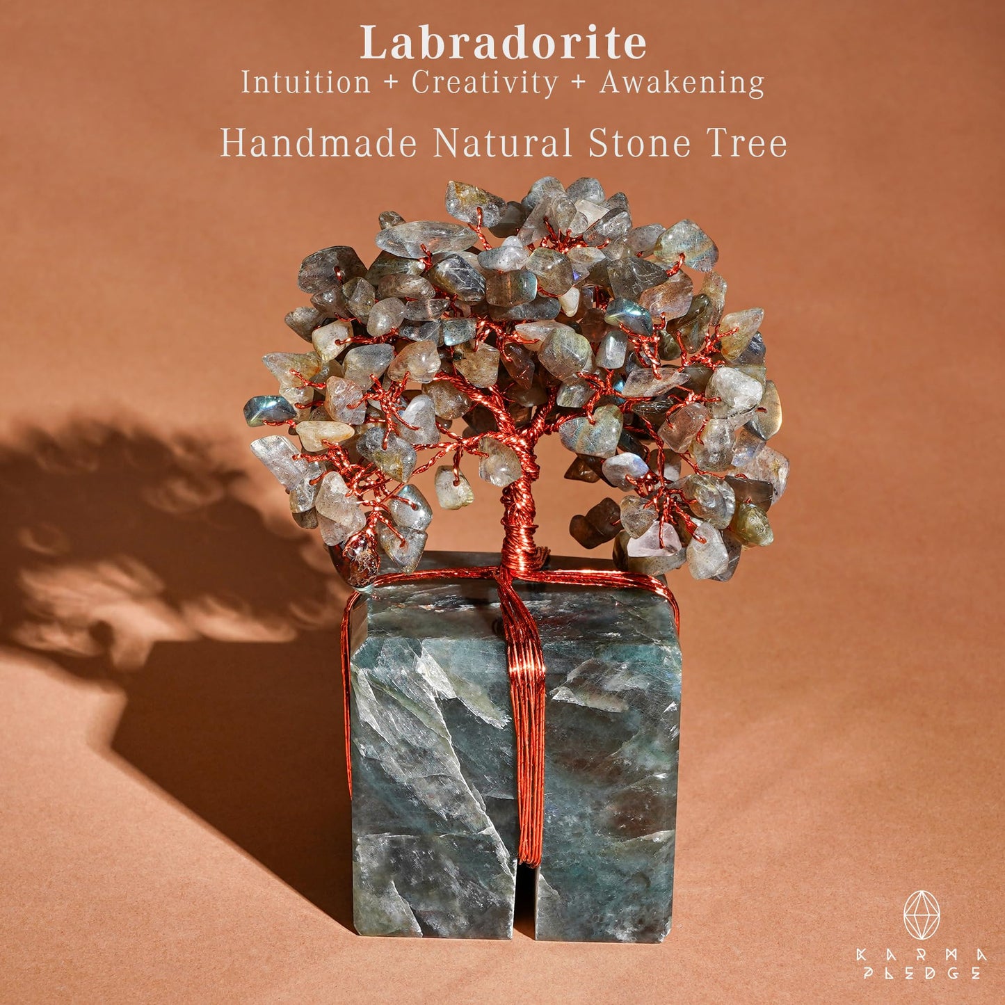 Crystal Tree of Life 7 Chakra Healing Crystals Trees for Home Decor, Office Desk Decor, Boho Decor, Handmade Bonsai Trees for Positive Energy, Money, Good Luck Birthday Gifts for Women, Mom