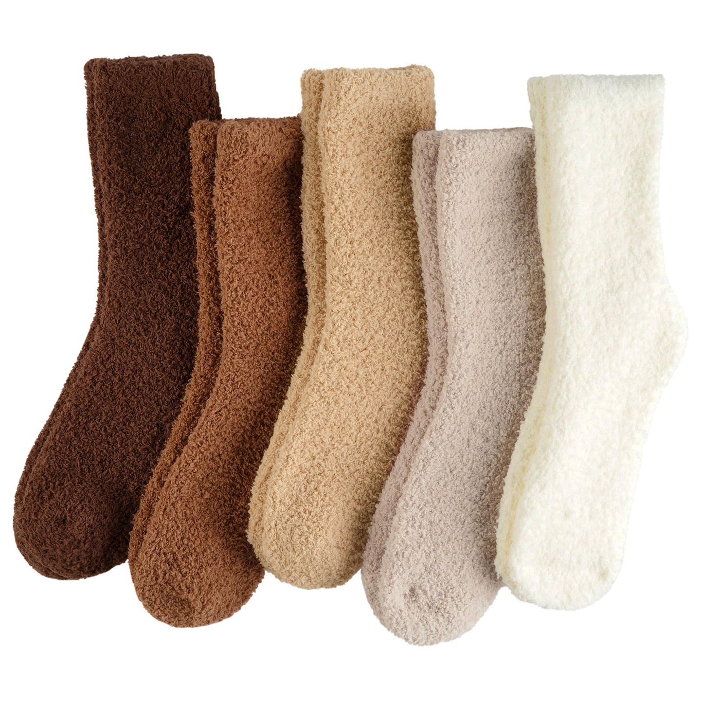 Fuzzy Socks for Women Gifts, Fluffy Cozy Plush Soft Slipper Socks for Fall Winter Christmas Warm Sleeping Home 5/6 Pairs