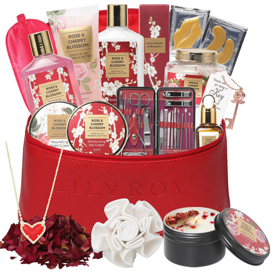 Christmas Gift Basket Set for Women - Ultimate 15-Piece Bath & Body Gift Set, Spa Gift Basket, Bath Collection | Birthday Gift, Mothers Day Gifts for Mom, Perfect Present for Her & Mom All Occasions