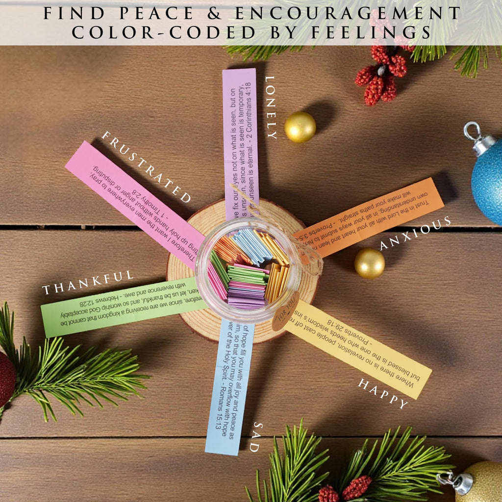 Read This When Bible Verses Jar for Daily Encouragement – Christian, Birthday & Christmas Gifts for Women; Great Gift for Mom, White Elephant Gift & Stocking Stuffer for Women