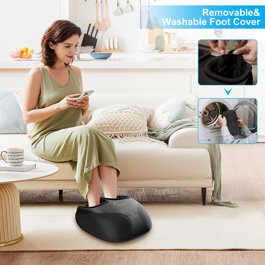 COMFIER Shiatsu Foot Massager with Heat,Vibration,Rolling Compression,FSA Eligible Feet Massager Machine for Plantar Fasciitis,Neuropathy Pain, Fits Size up to 13“,Christmas Gifts for Women,Men,HSA