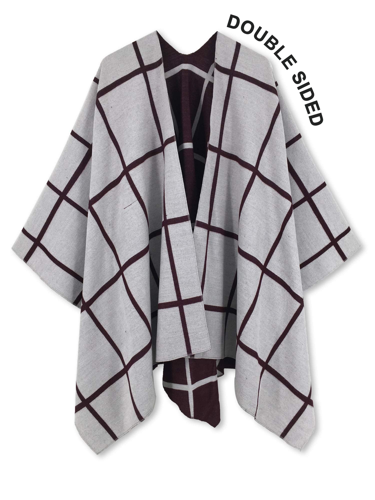 Moss Rose Women's Shawl Wrap Poncho Ruana Cape Open Front Cardigan Shawls for Fall Winter