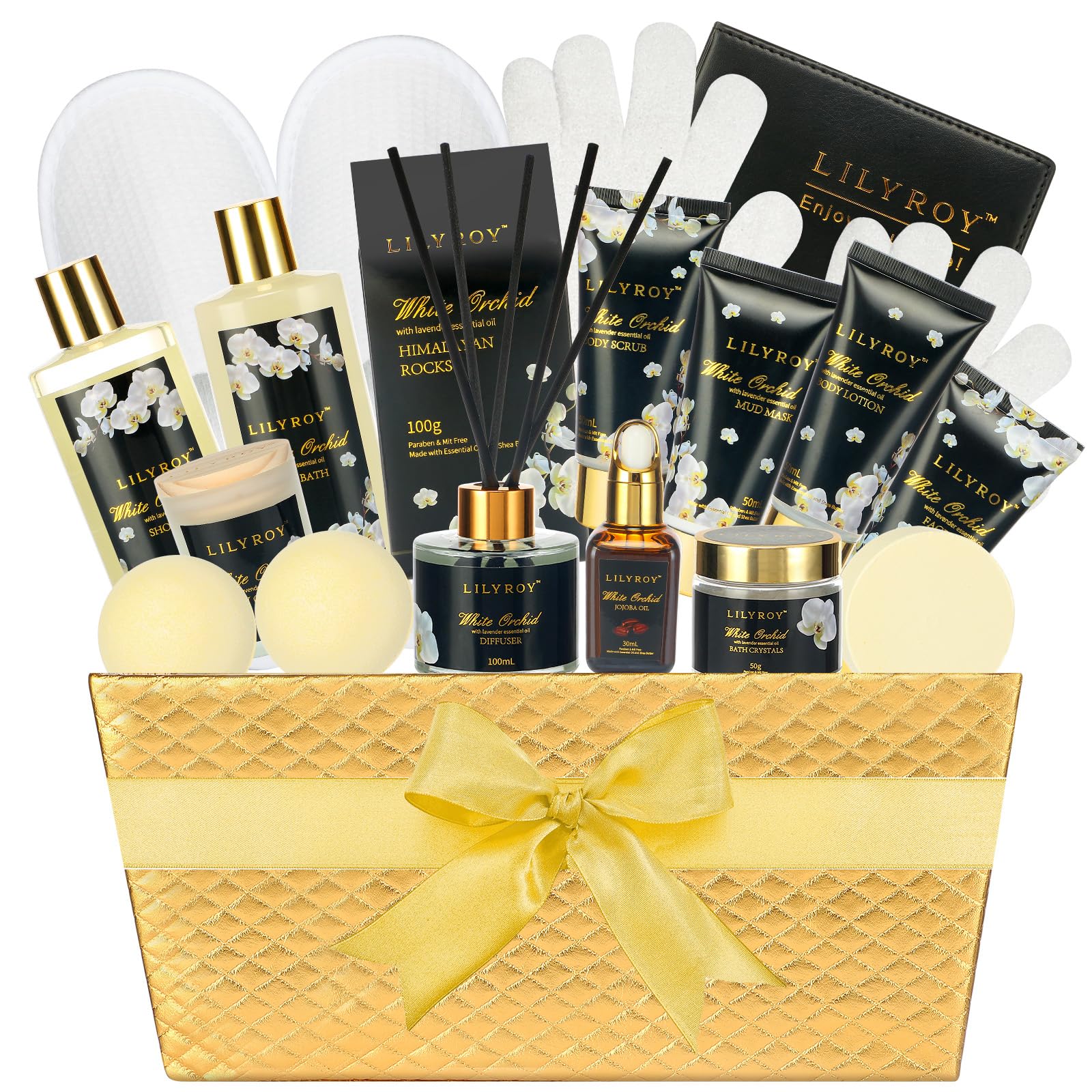 Christmas Gift Basket Set for Women - Ultimate 15-Piece Bath & Body Gift Set, Spa Gift Basket, Bath Collection | Birthday Gift, Mothers Day Gifts for Mom, Perfect Present for Her & Mom All Occasions
