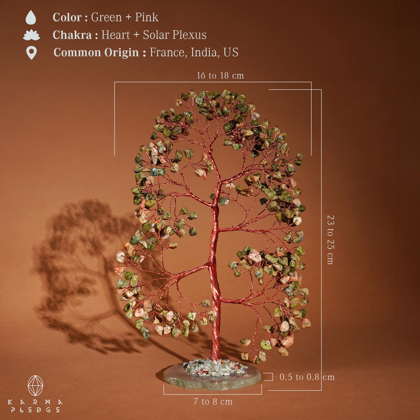 Crystal Tree of Life 7 Chakra Healing Crystals Trees for Home Decor, Office Desk Decor, Boho Decor, Handmade Bonsai Trees for Positive Energy, Money, Good Luck Birthday Gifts for Women, Mom